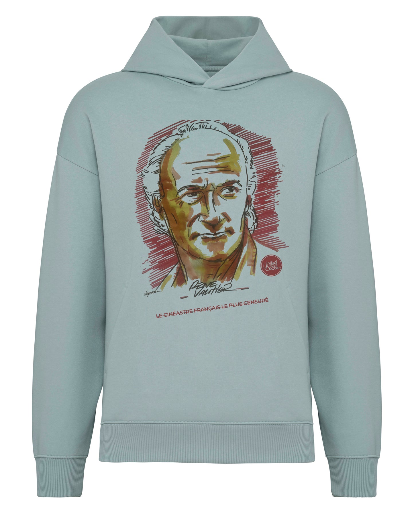 René Vautier I The unisex oversized hooded sweatshirt