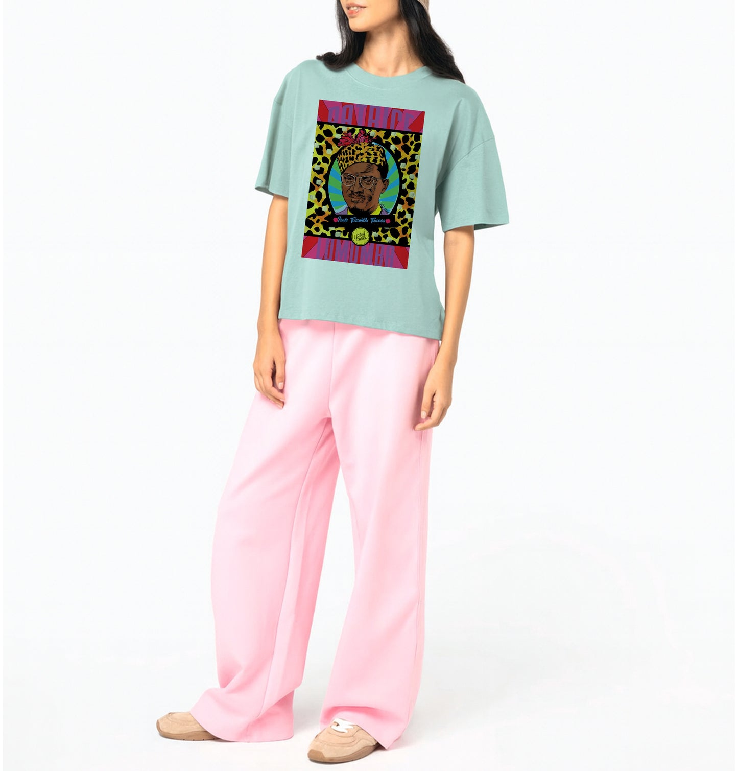 Lumumba Pop Art I The oversized T-shirt for Women