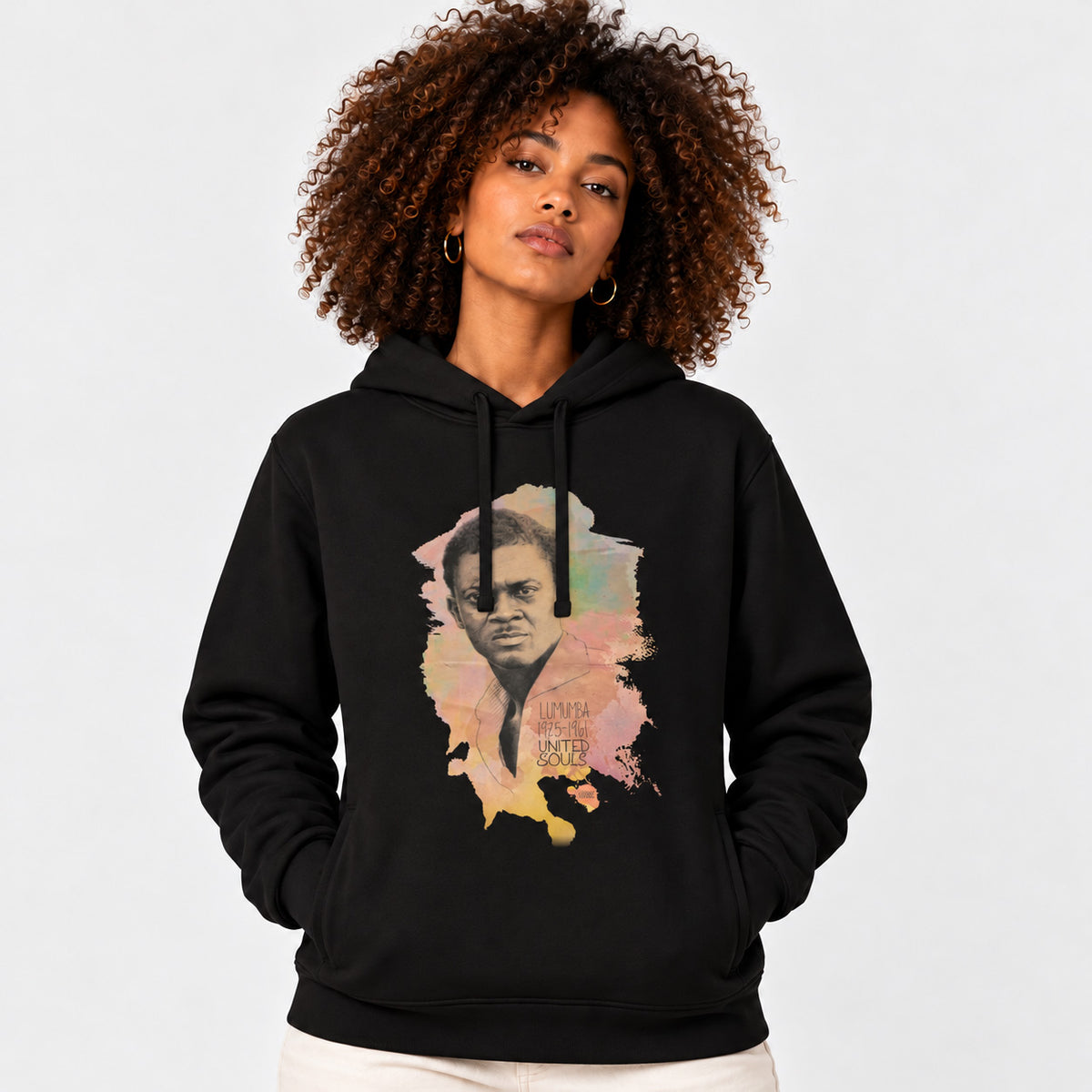 Lumumba Color | Umweltfreundlicher Unisex-Kapuzenpullover