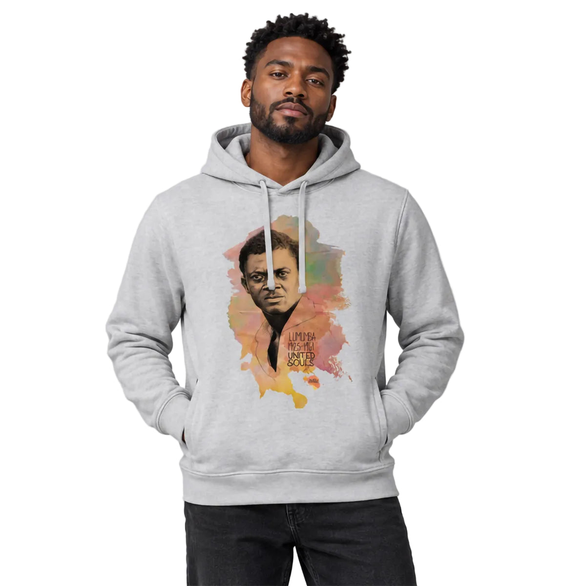 Patrice Lumumba Color | Ökologischer Unisex-Kapuzenpullover