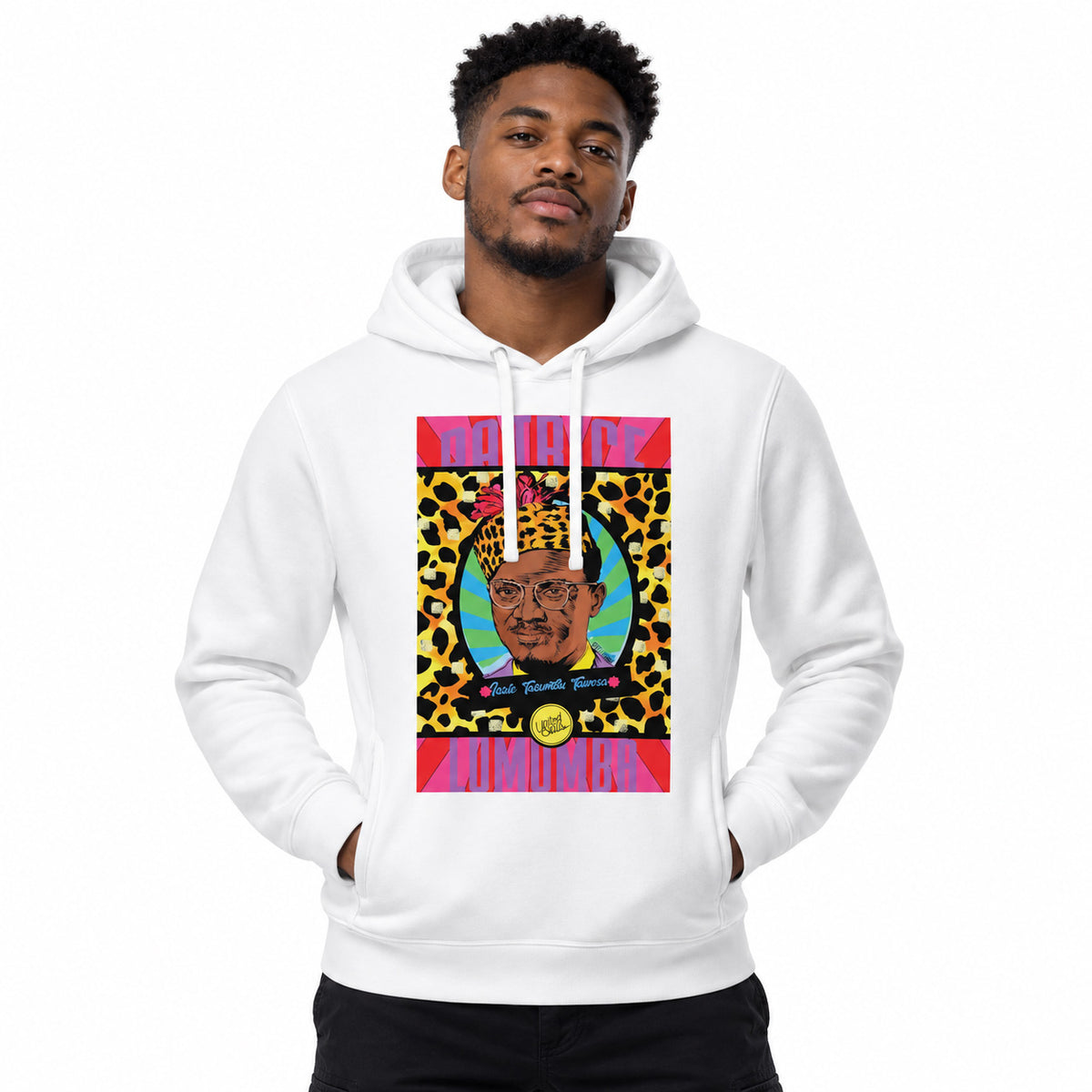 Lumumba Pop Art | Sweat à capuche écologique unisexe