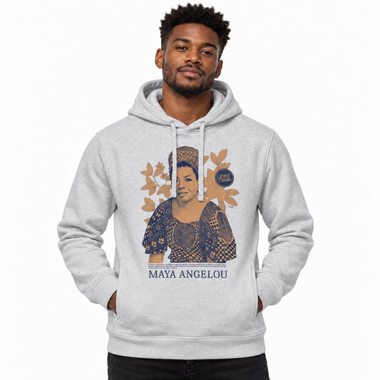 Maya Angelou Blue | Sweat à capuche écologique unisexe