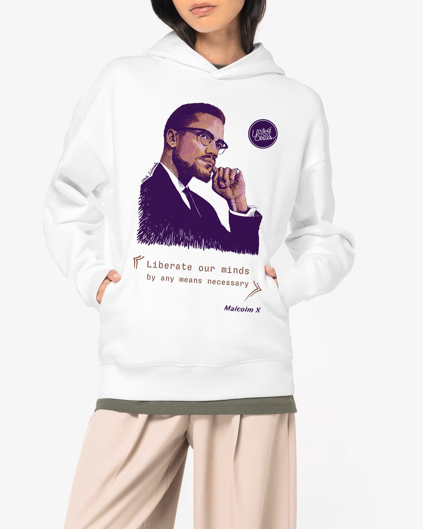 Malcolm XI Unisex Oversize-Kapuzenpullover