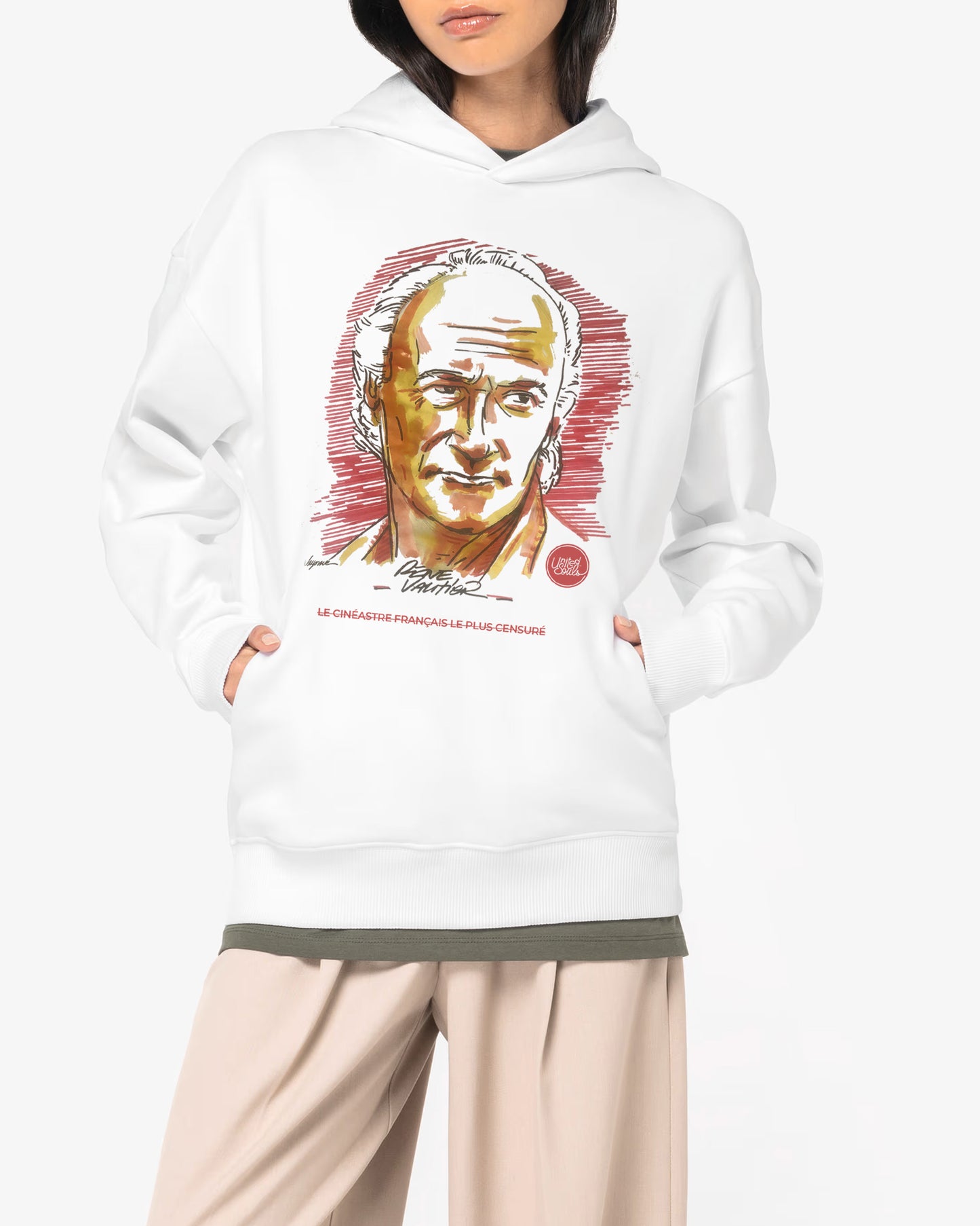 René Vautier I The unisex oversized hooded sweatshirt