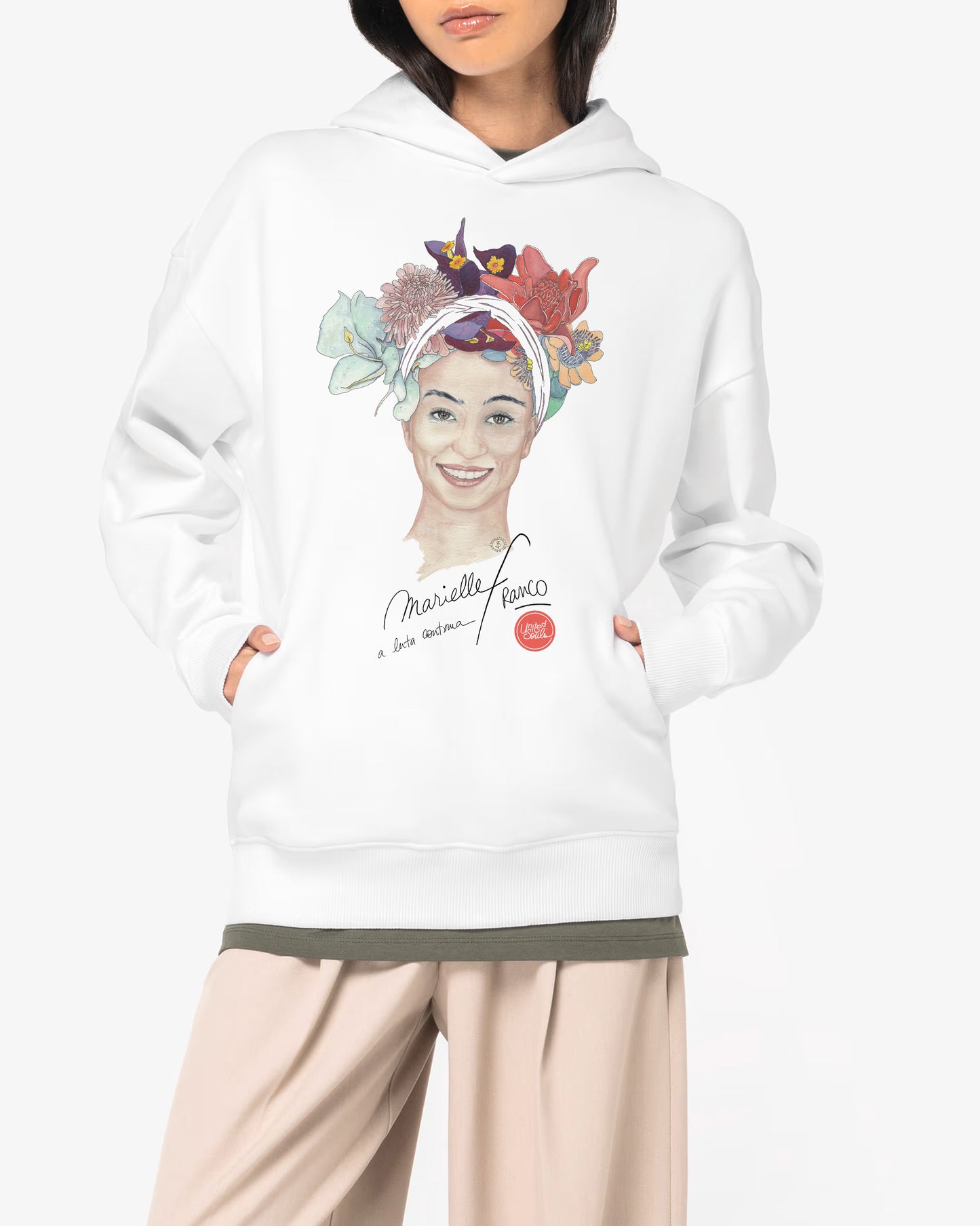 Marielle Franco I Der Unisex-Kapuzenpullover in Übergröße