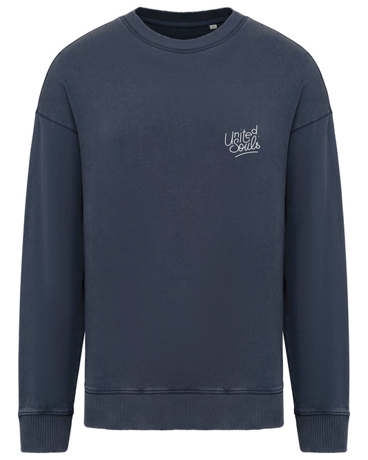 United Souls | Unisex Oversized Washed Crew Neck Sweatshirt