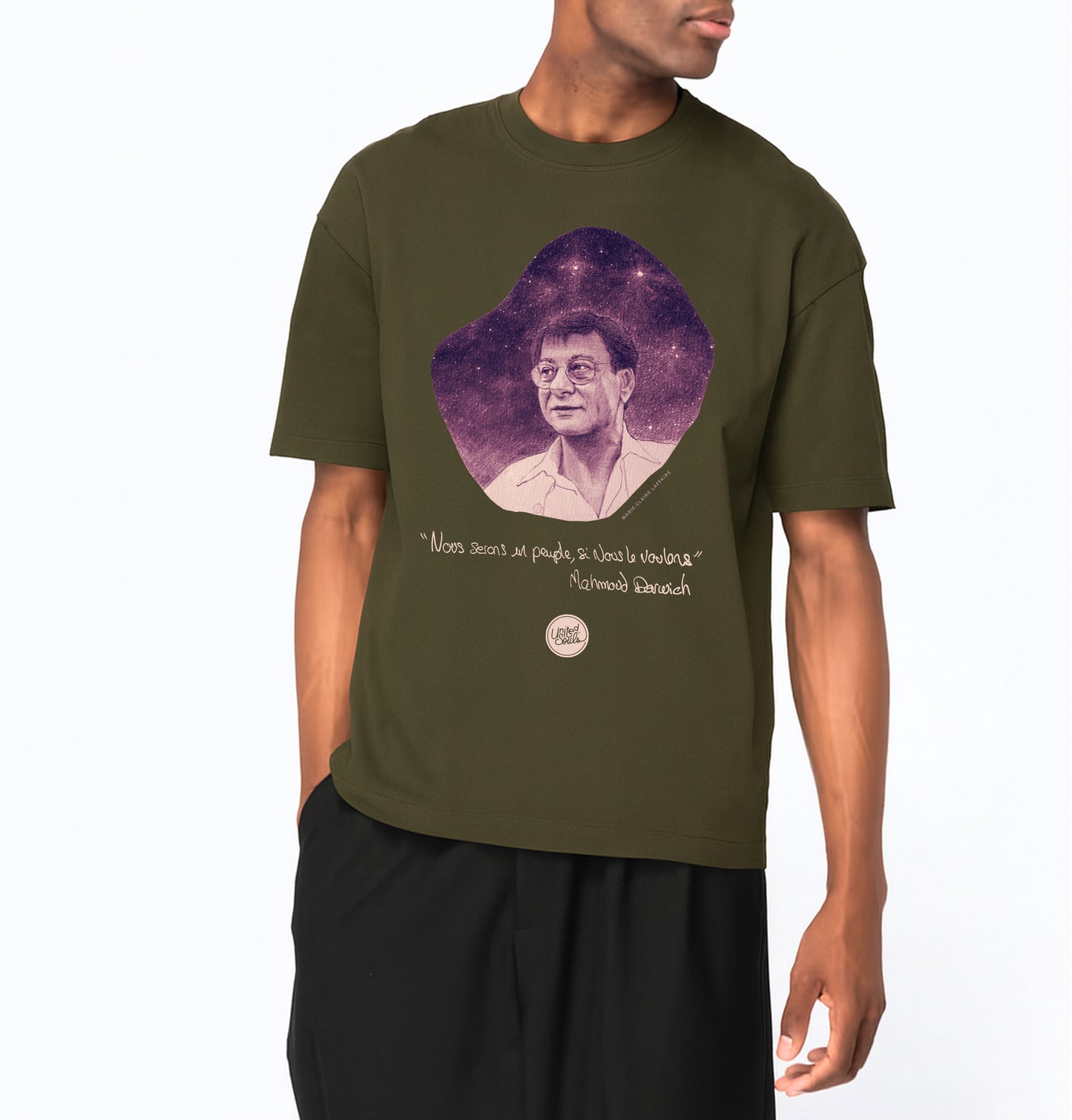 Mahmoud Darwich I Das übergroße T-Shirt Männer