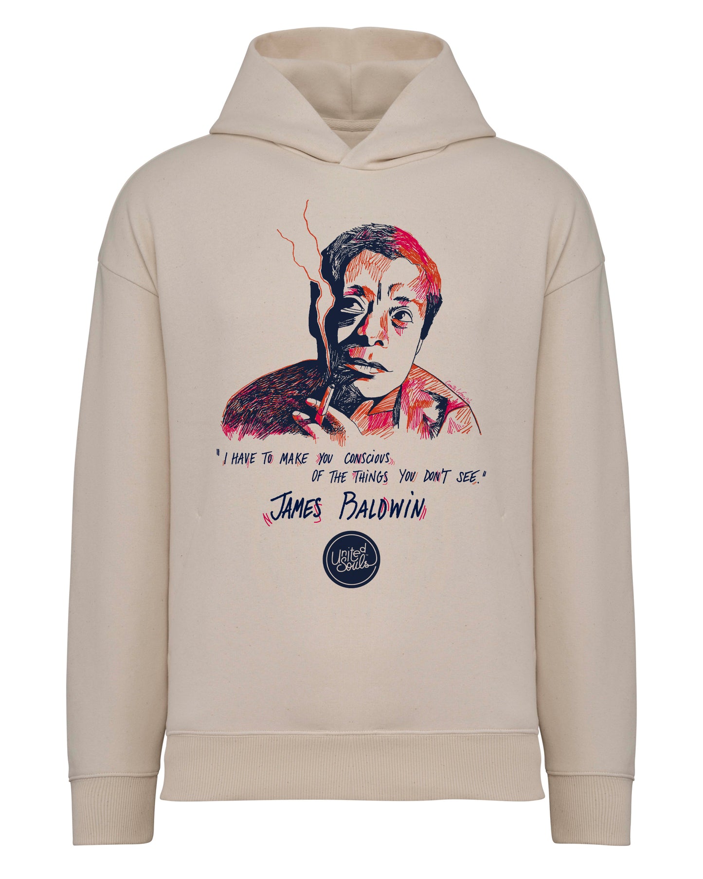 James Baldwin I Der Unisex Oversized Hoodie