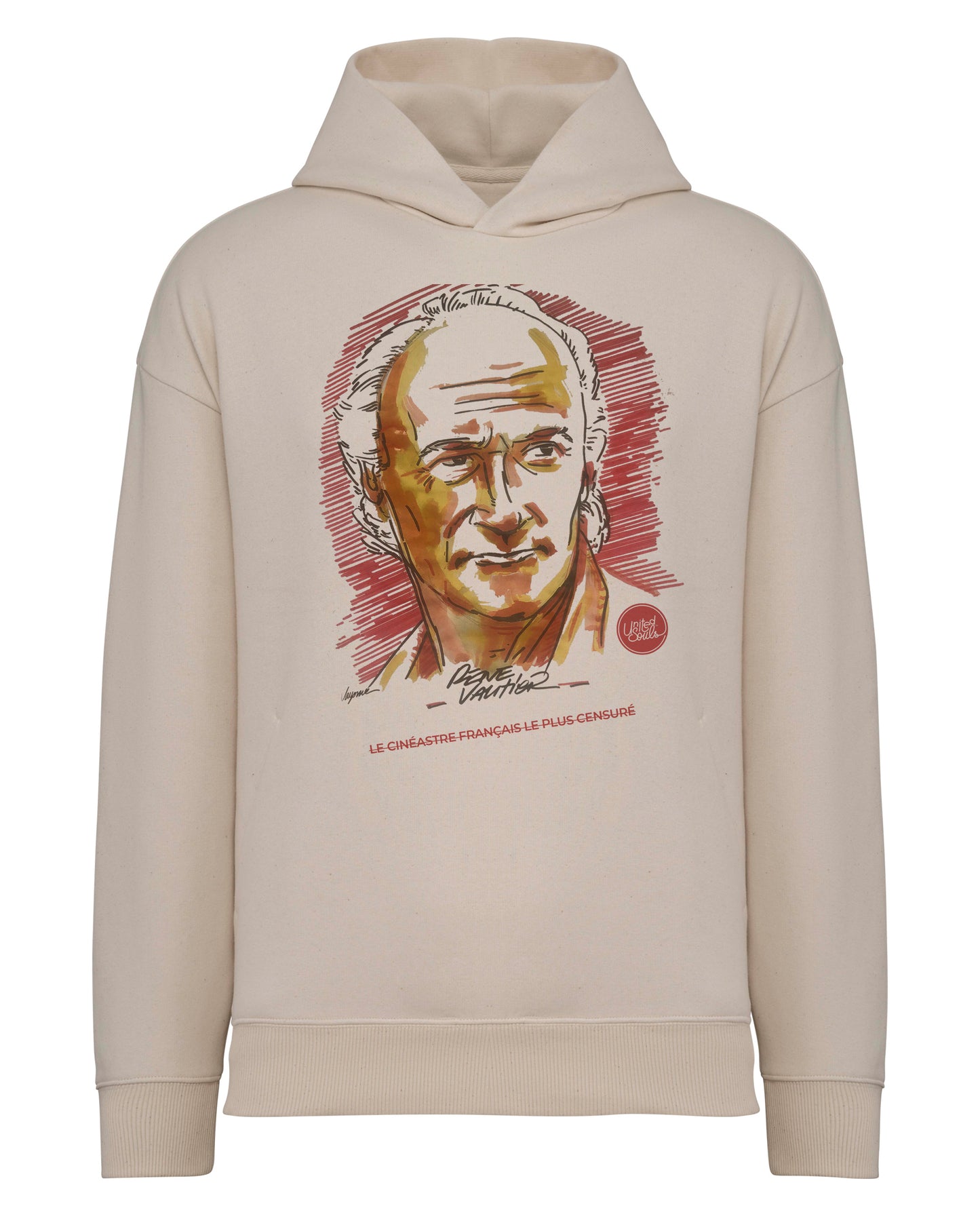 René Vautier I The unisex oversized hooded sweatshirt