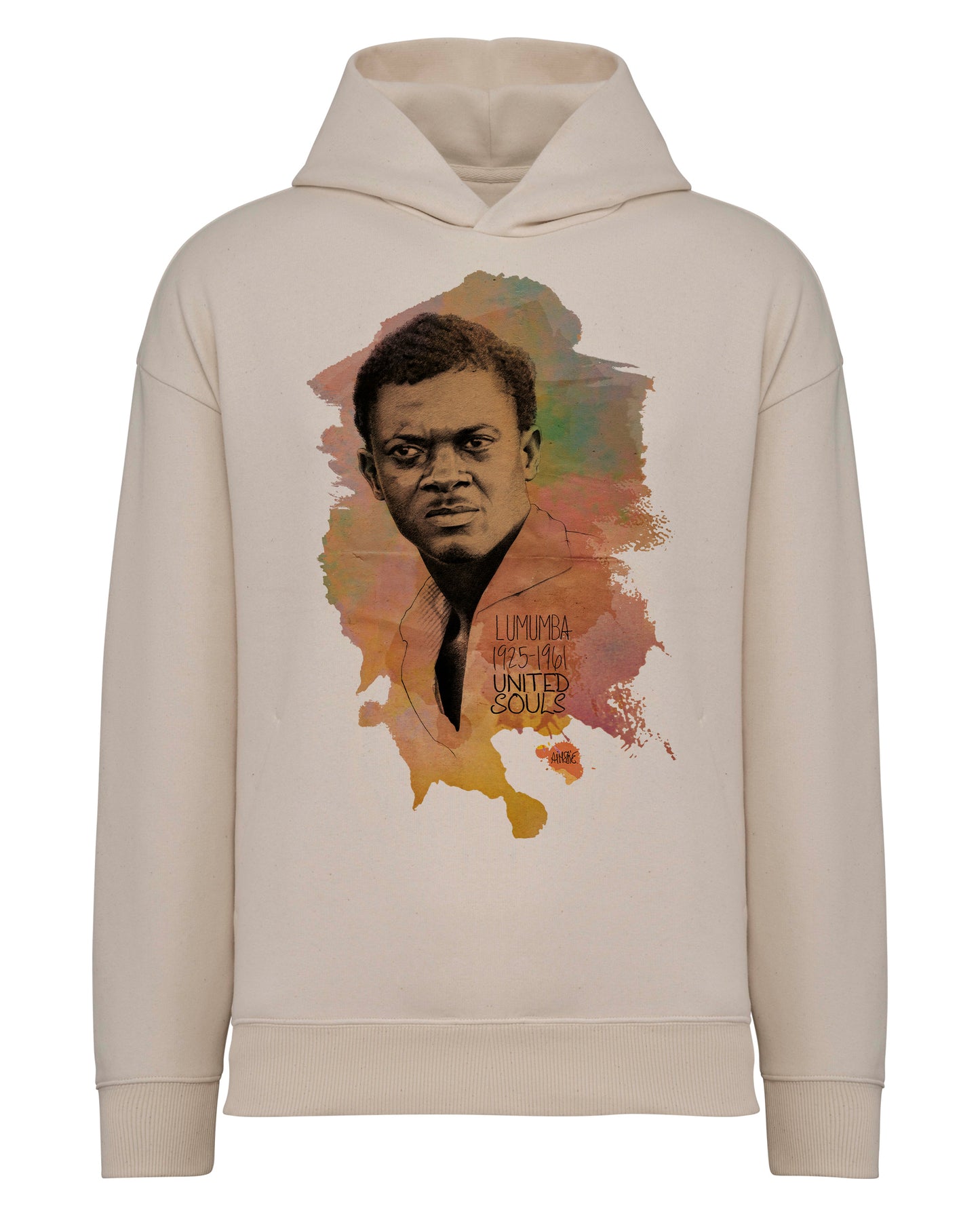 Lumumba Color I Le sweat-shirt à capuche oversize unisexe