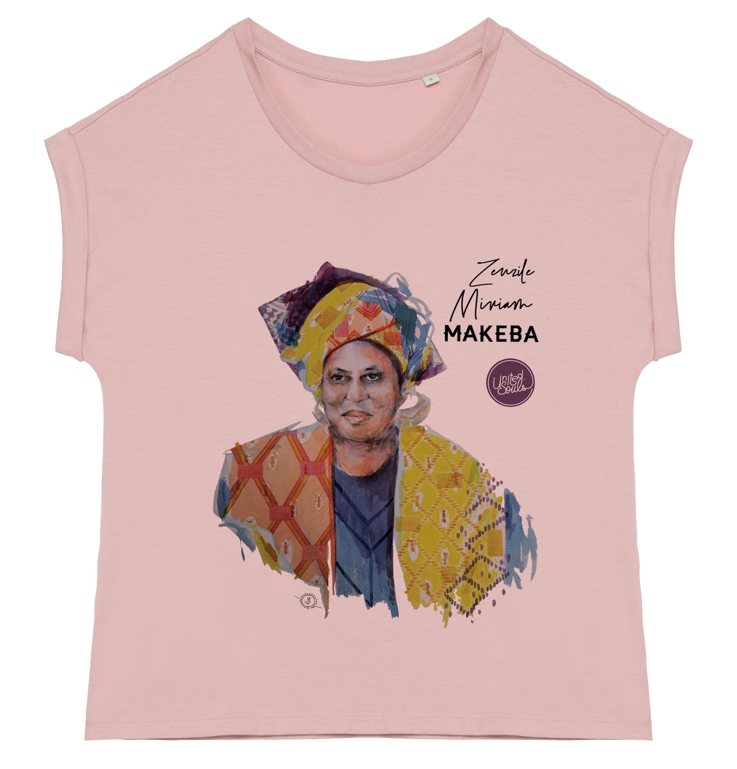Miriam Makeba I Le t-shirt manches à revers femme