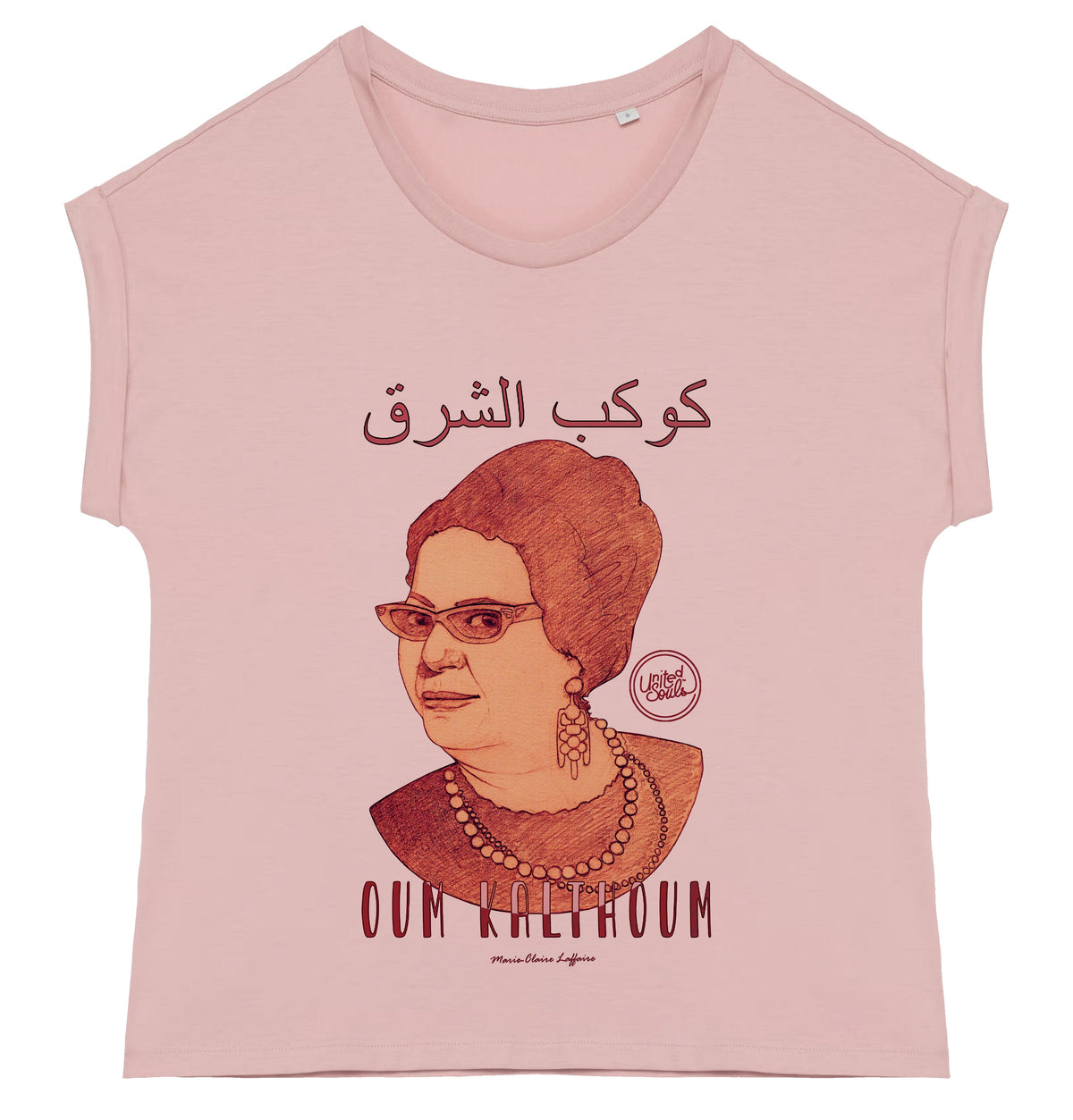 Oum Kalthoum I Le t-shirt manches à revers femme United Souls - Des visages, une lutte, un héritage à porter !