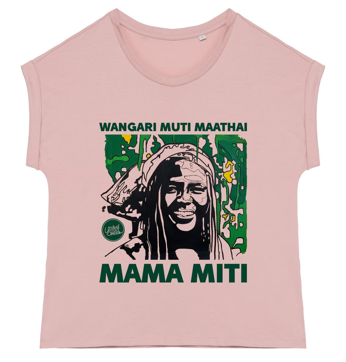 Wangari Muta Maathai I Le t-shirt manches à revers femme United Souls - Des visages, une lutte, un héritage à porter !