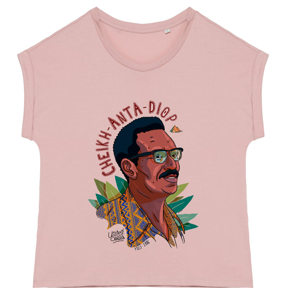 Cheikh Anta Diop I Le t-shirt manches à revers femme United Souls - Des visages, une lutte, un héritage à porter !