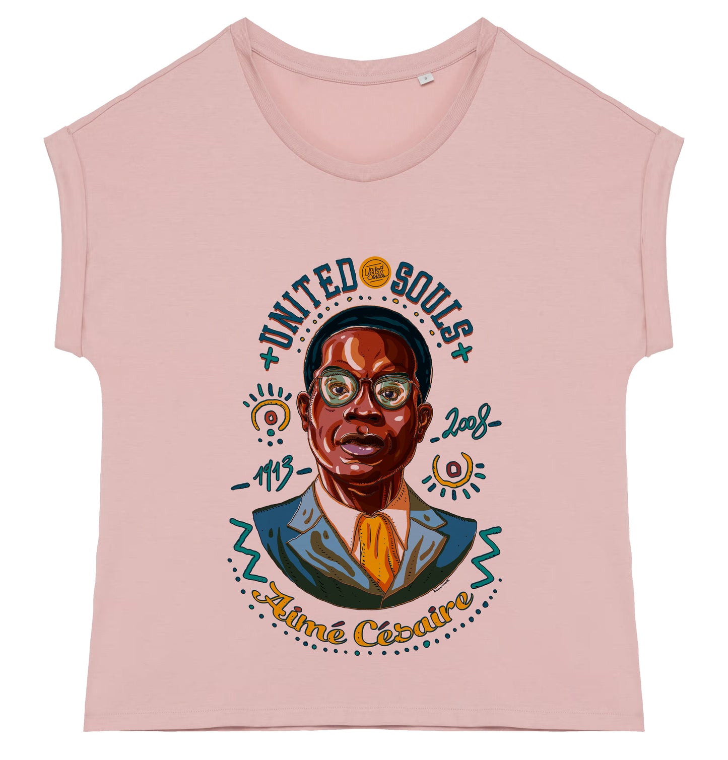 Aimé Césaire I Le t-shirt manches à revers femme