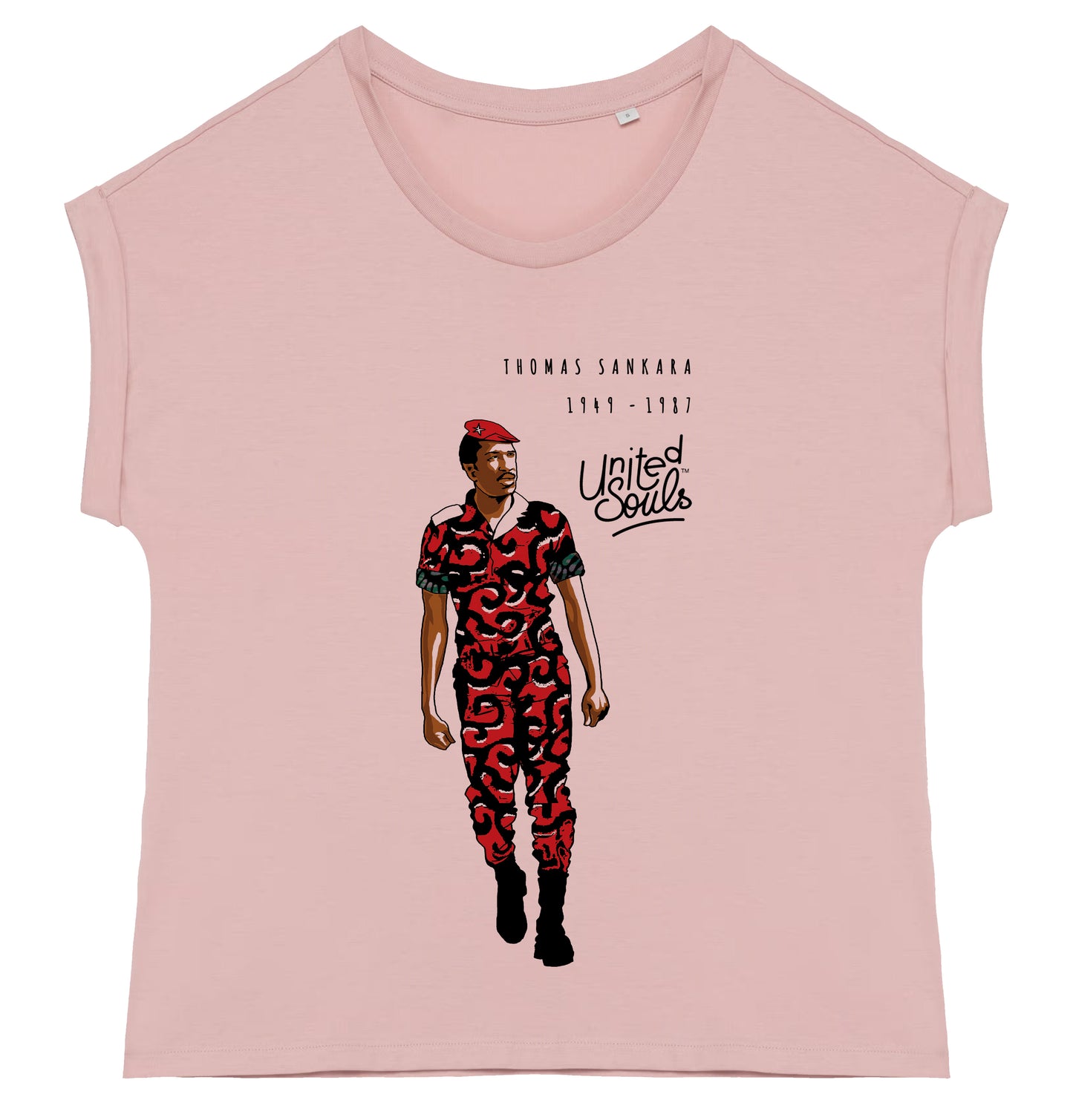 Thomas Sankara I Women's cuffed sleeve t-shirt
