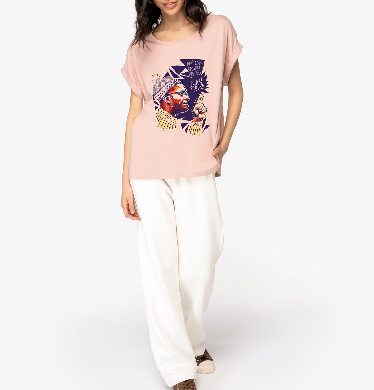 Amilcar Cabral I Women's cuffed sleeve t-shirt