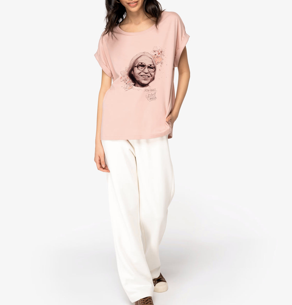 Rosa Parks I Damen T-Shirt mit Umschlagärmeln