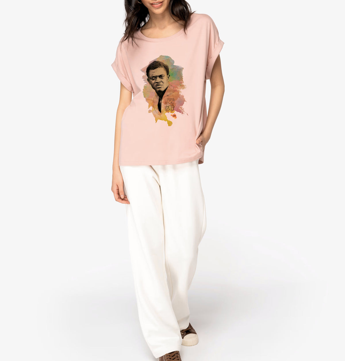 Lumumba Color I Damen T-Shirt mit Manschettenärmeln