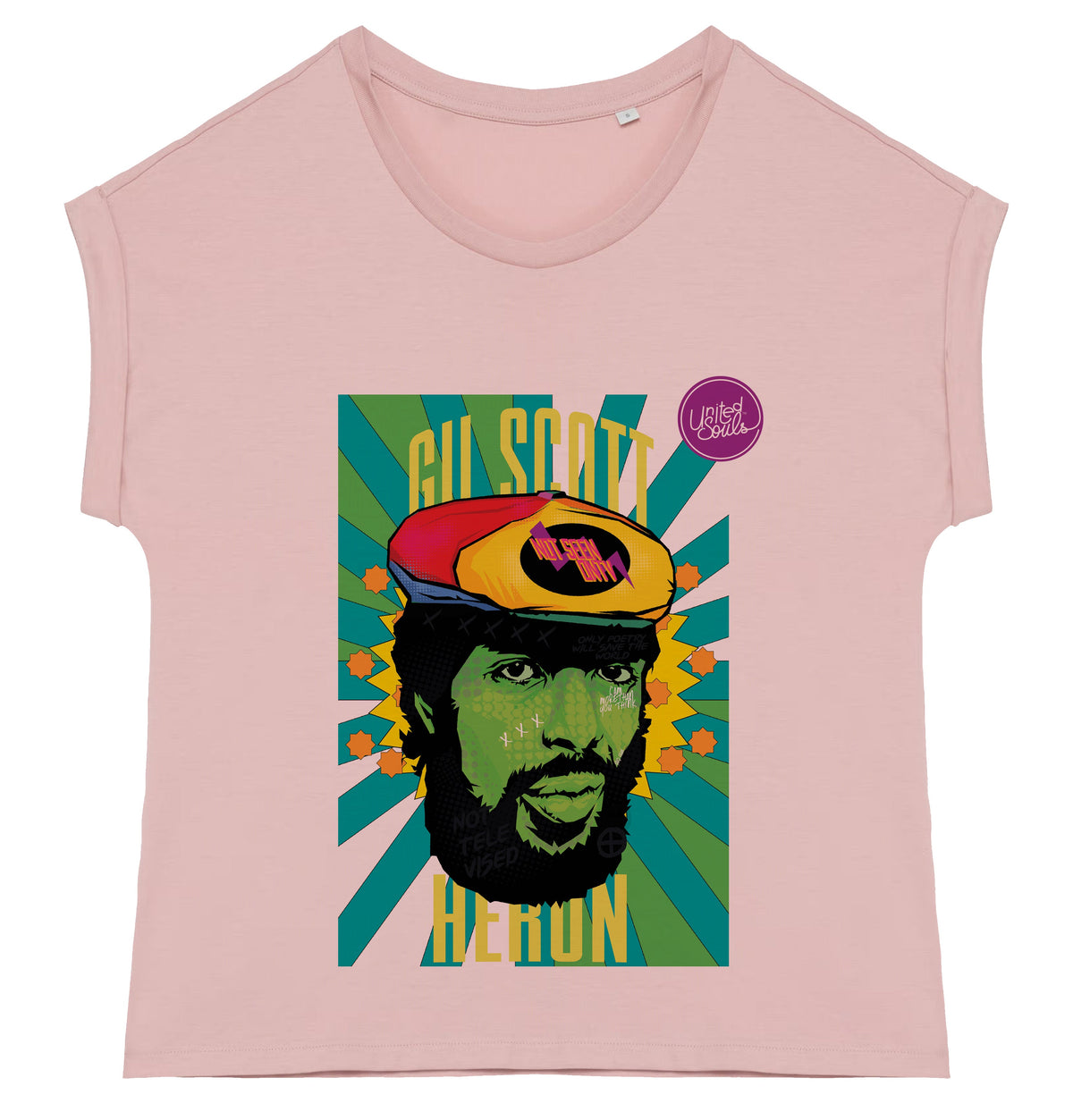 Gil Scott Heron I Le t-shirt manches à revers femme United Souls - Des visages, une lutte, un héritage à porter !