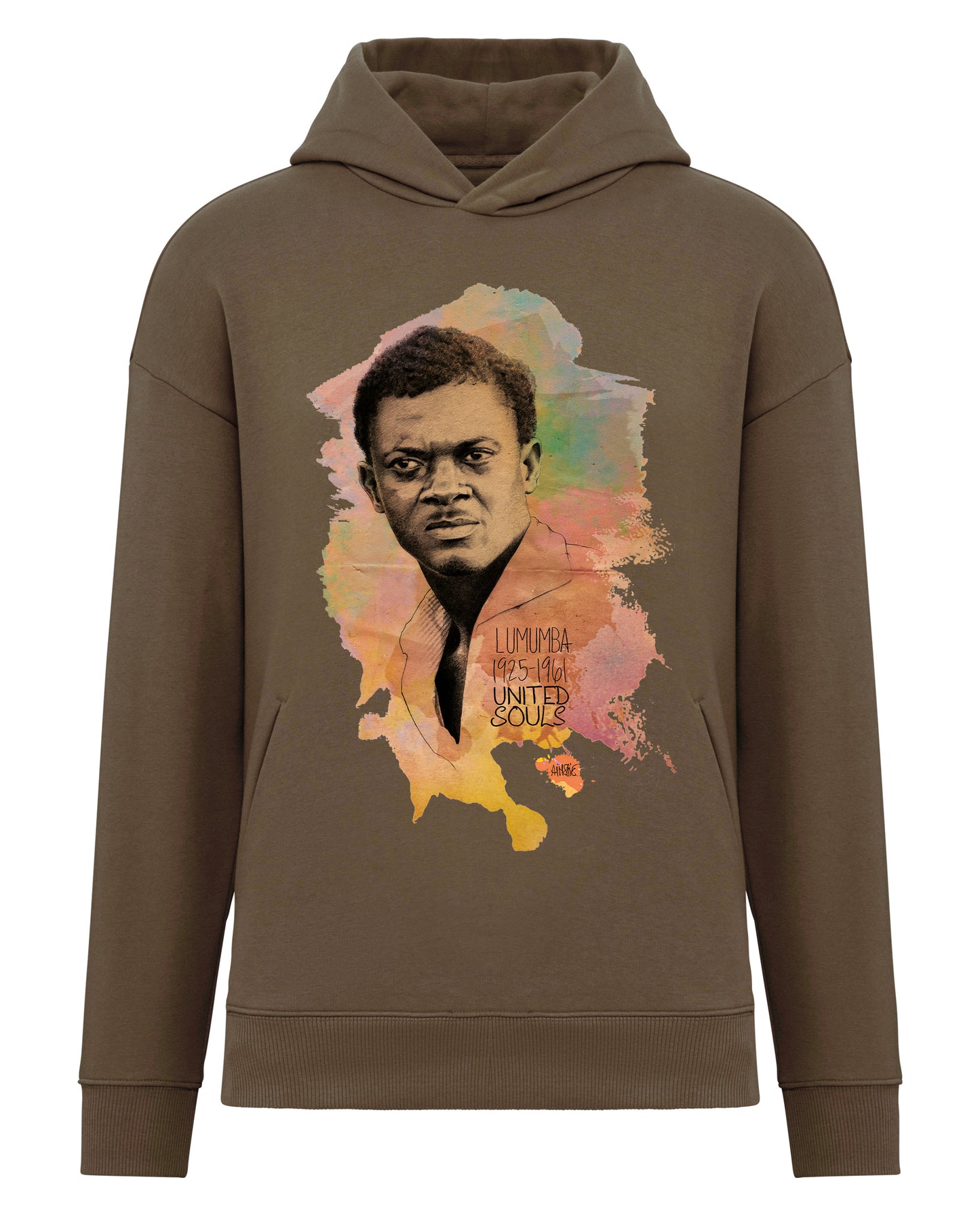 Lumumba Color I Le sweat-shirt à capuche oversize unisexe
