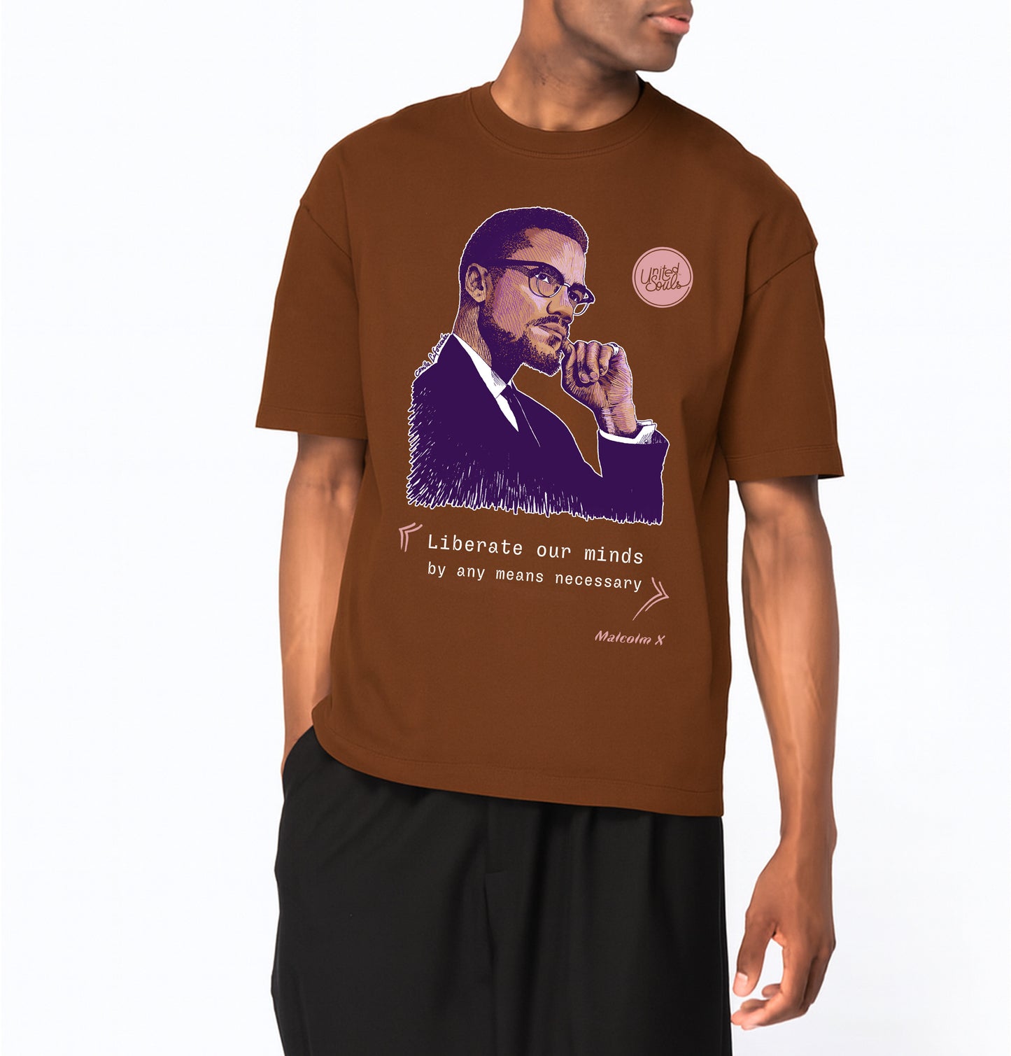Malcolm X I Le T-shirt oversize Homme