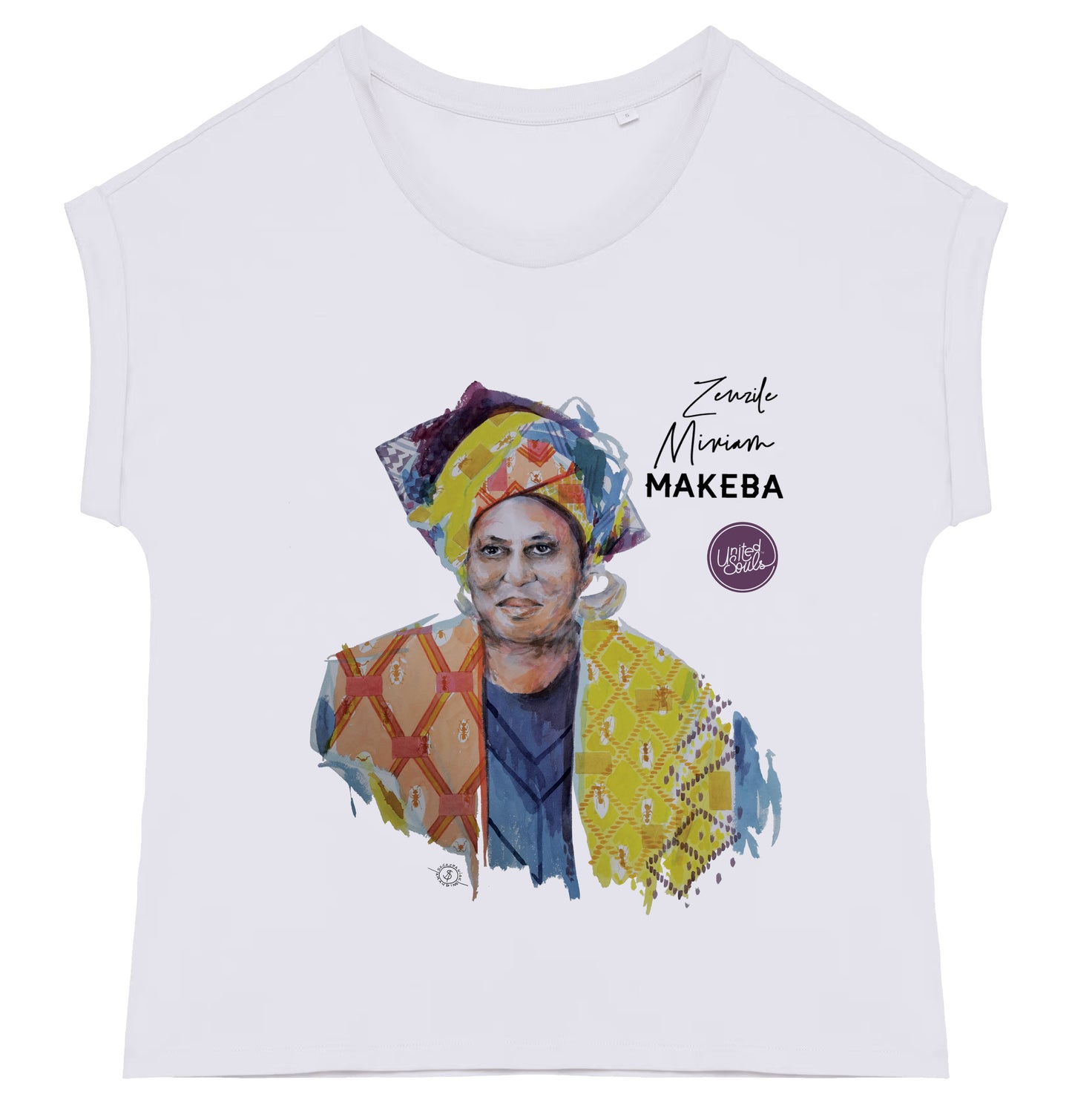 Miriam Makeba I Le t-shirt manches à revers femme