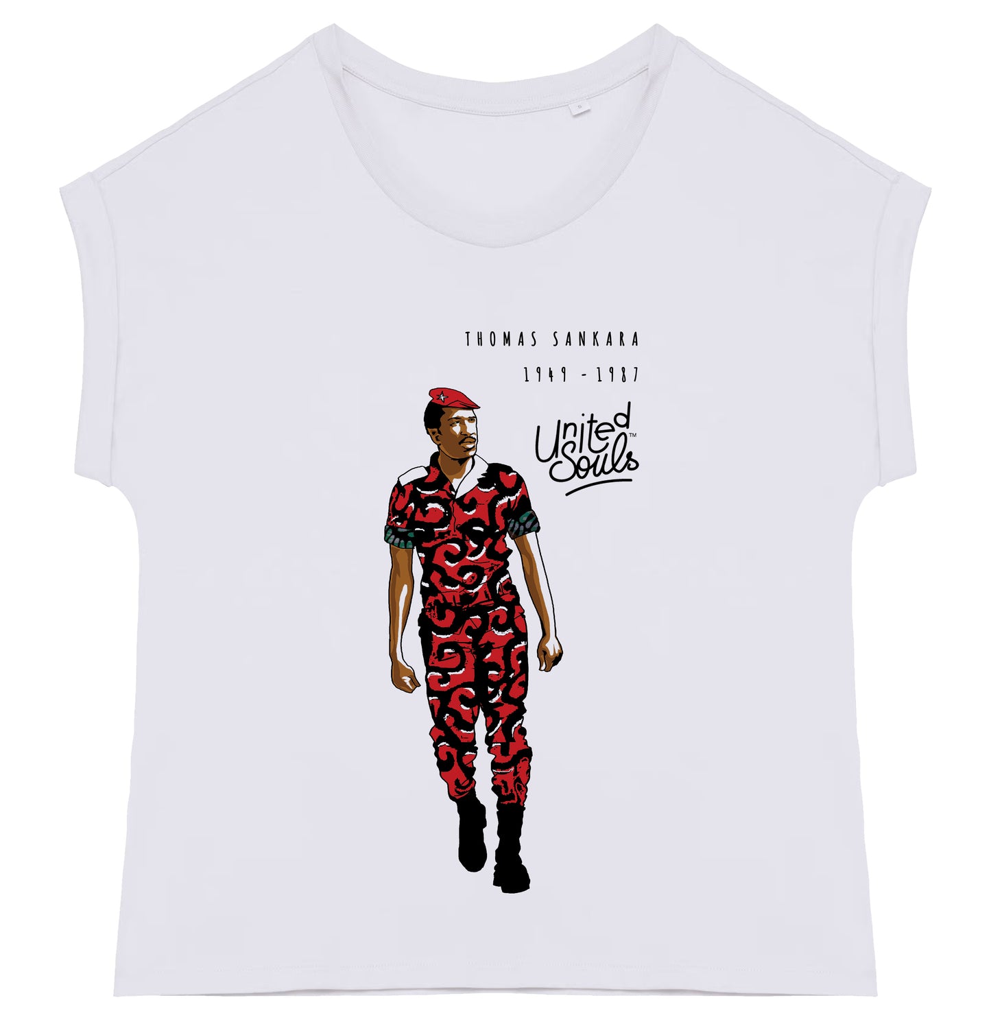 Thomas Sankara I Women's cuffed sleeve t-shirt
