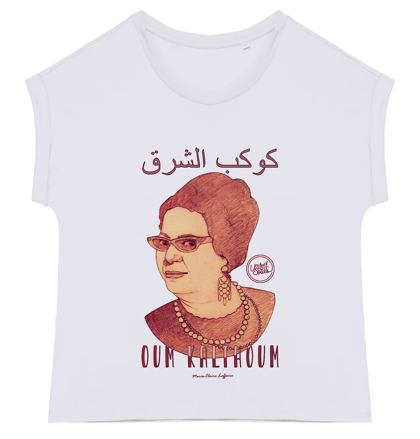 Oum Kalthoum I Le t-shirt manches à revers femme
