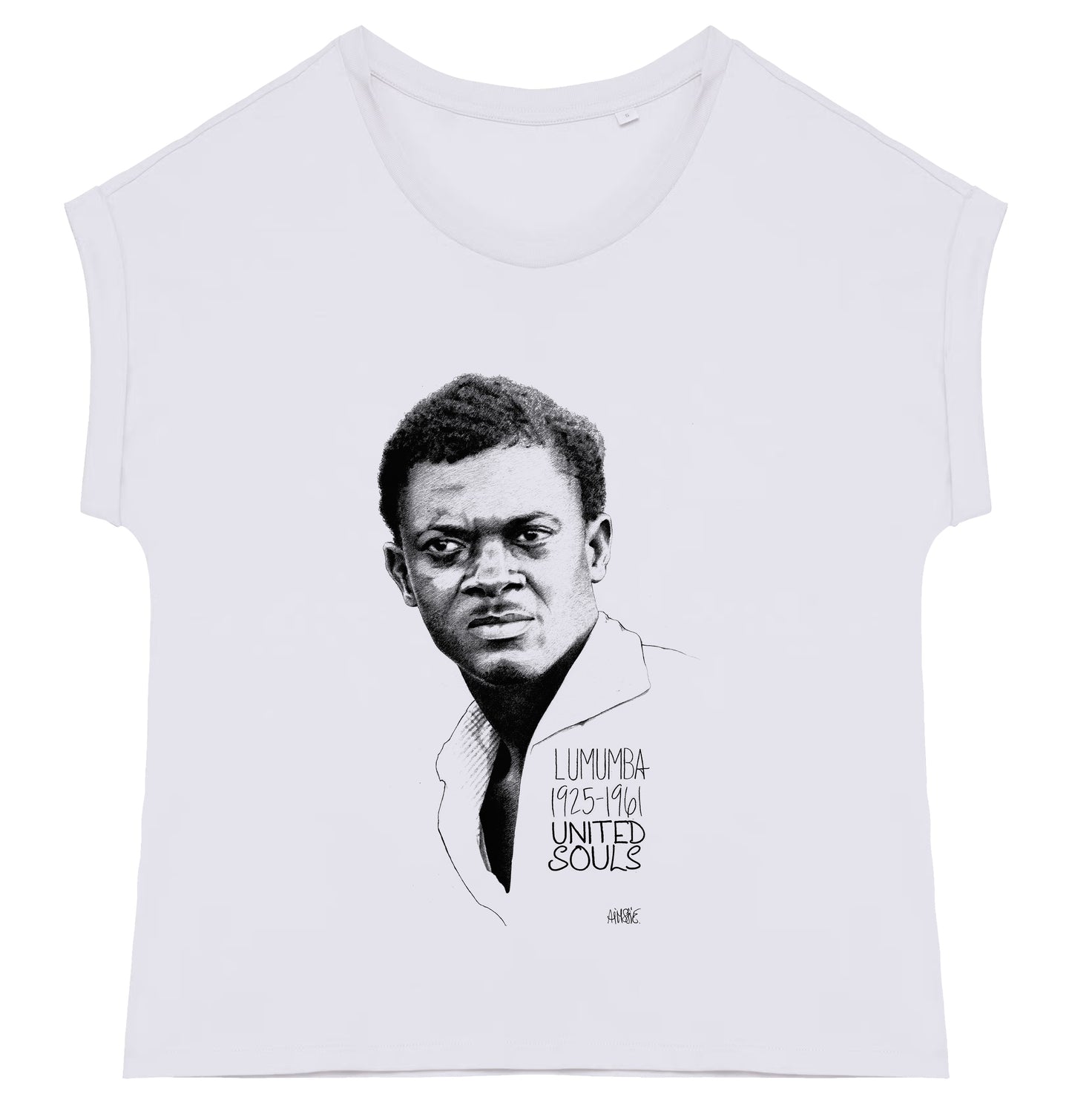 Lumumba Classic I Women's cuffed sleeve t-shirt