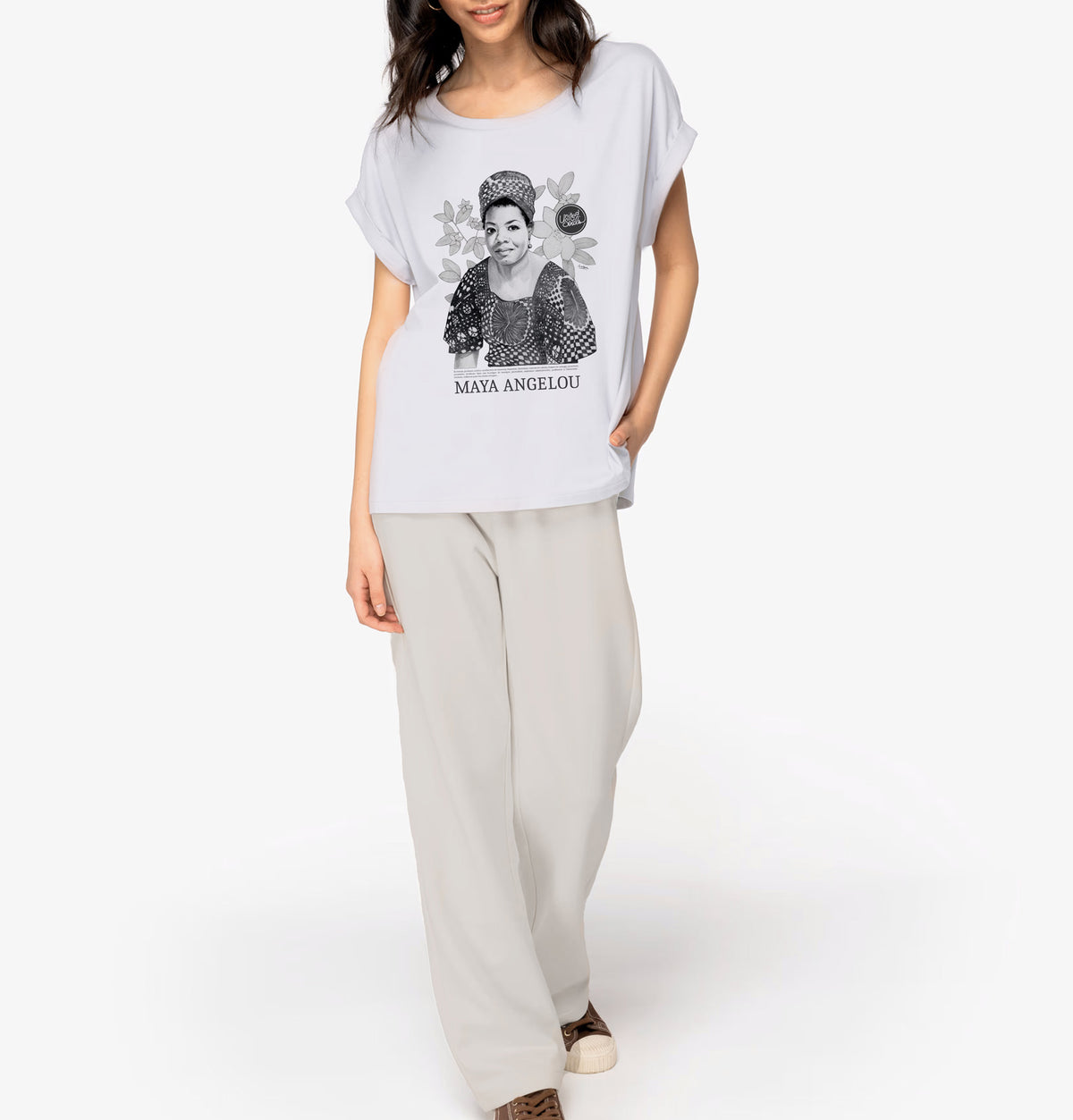 Maya Angelou Classic I Women's Cuffed Sleeve T-Shirt