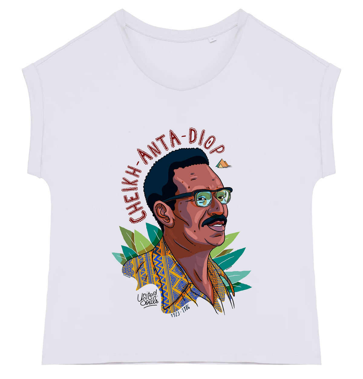 Cheikh Anta Diop I Le t-shirt manches à revers femme United Souls - Des visages, une lutte, un héritage à porter !