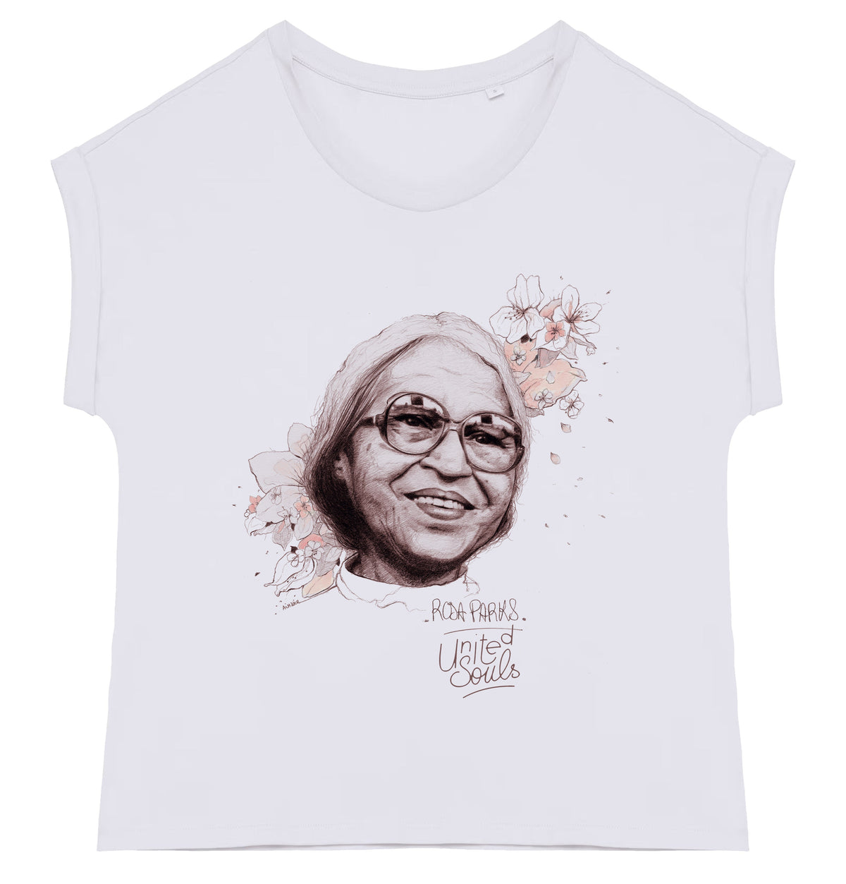Rosa Parks I Le t-shirt manches à revers femme United Souls - Des visages, une lutte, un héritage à porter !