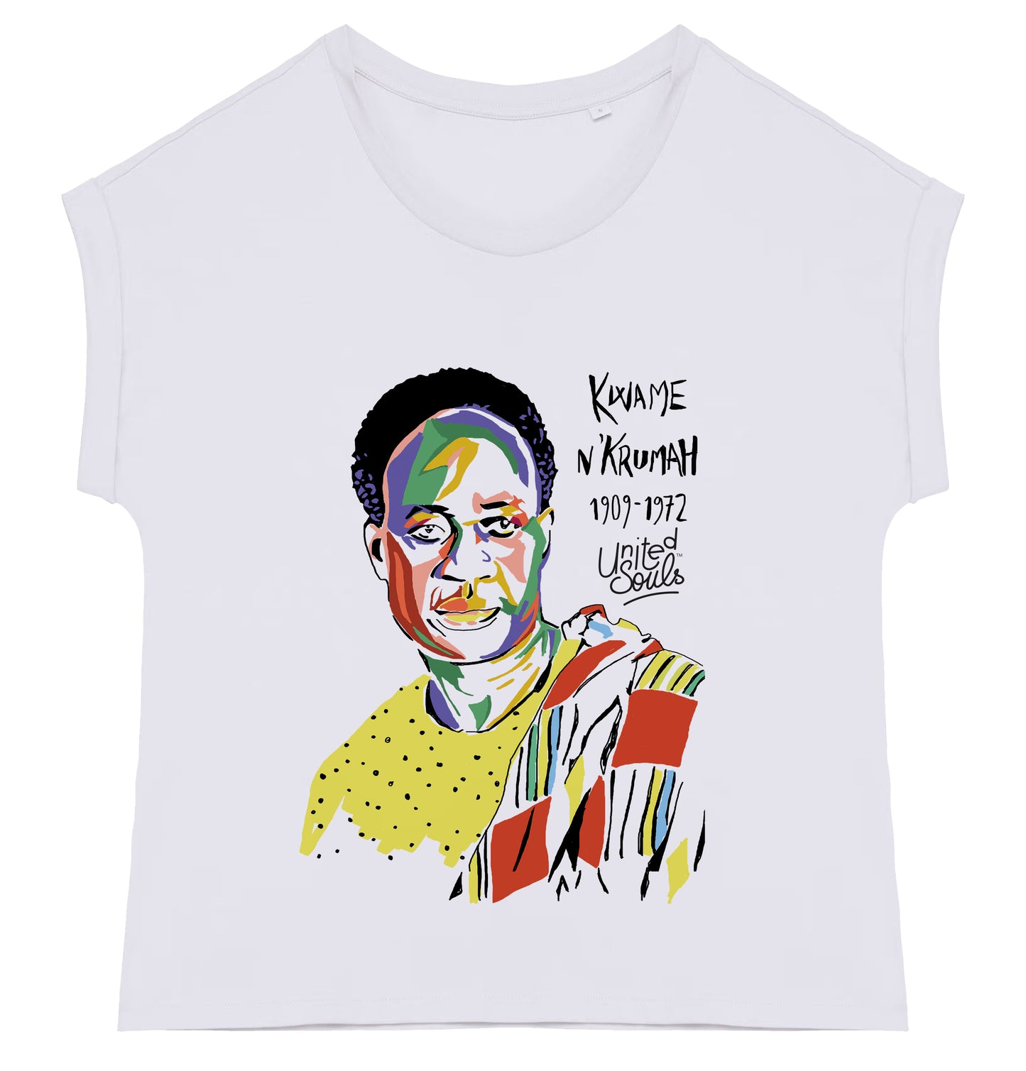 Kwame Nkrumah I Women's Turn-Up Sleeve T-Shirt