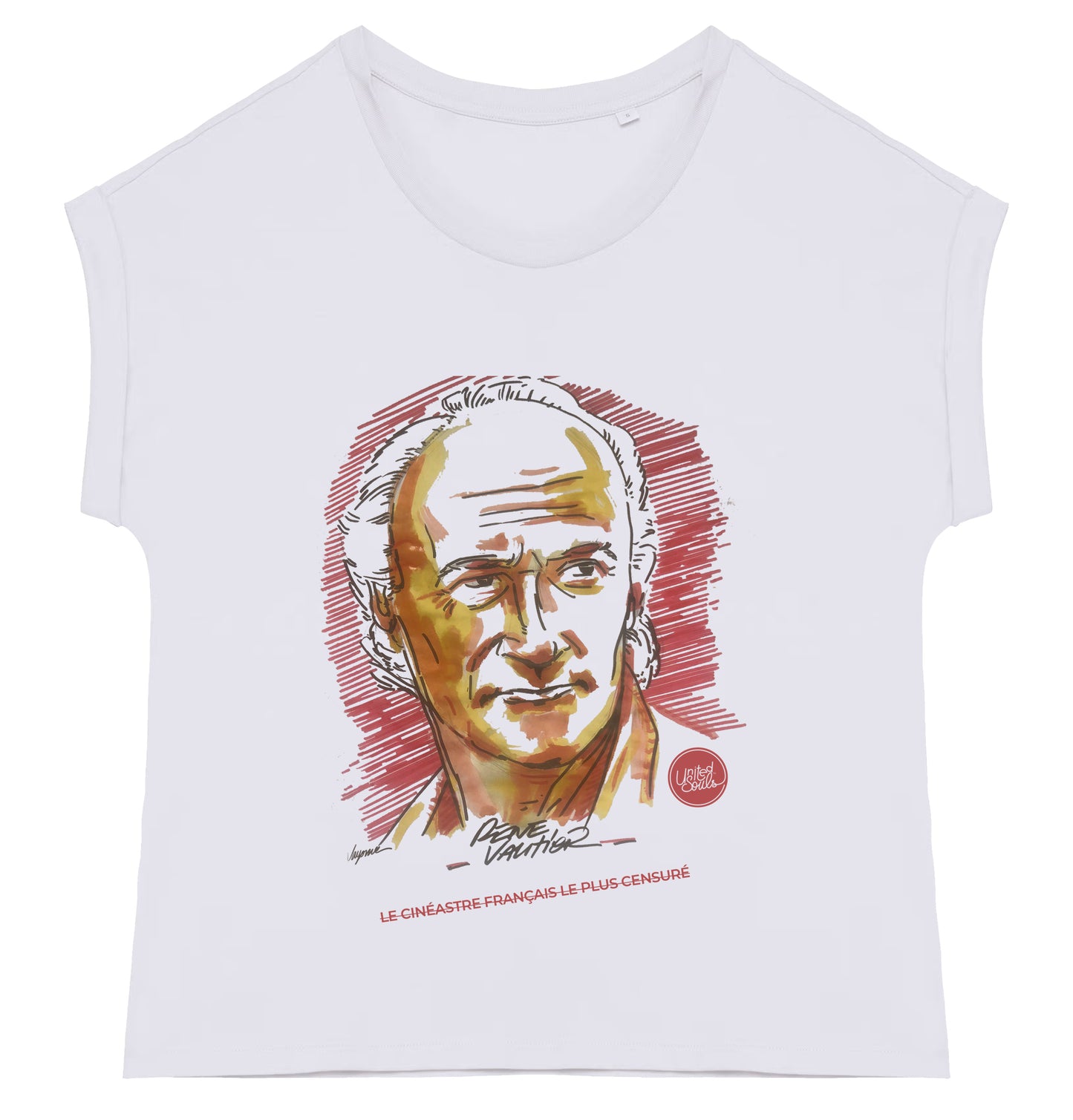 René Vautier  I Le t-shirt manches à revers femme