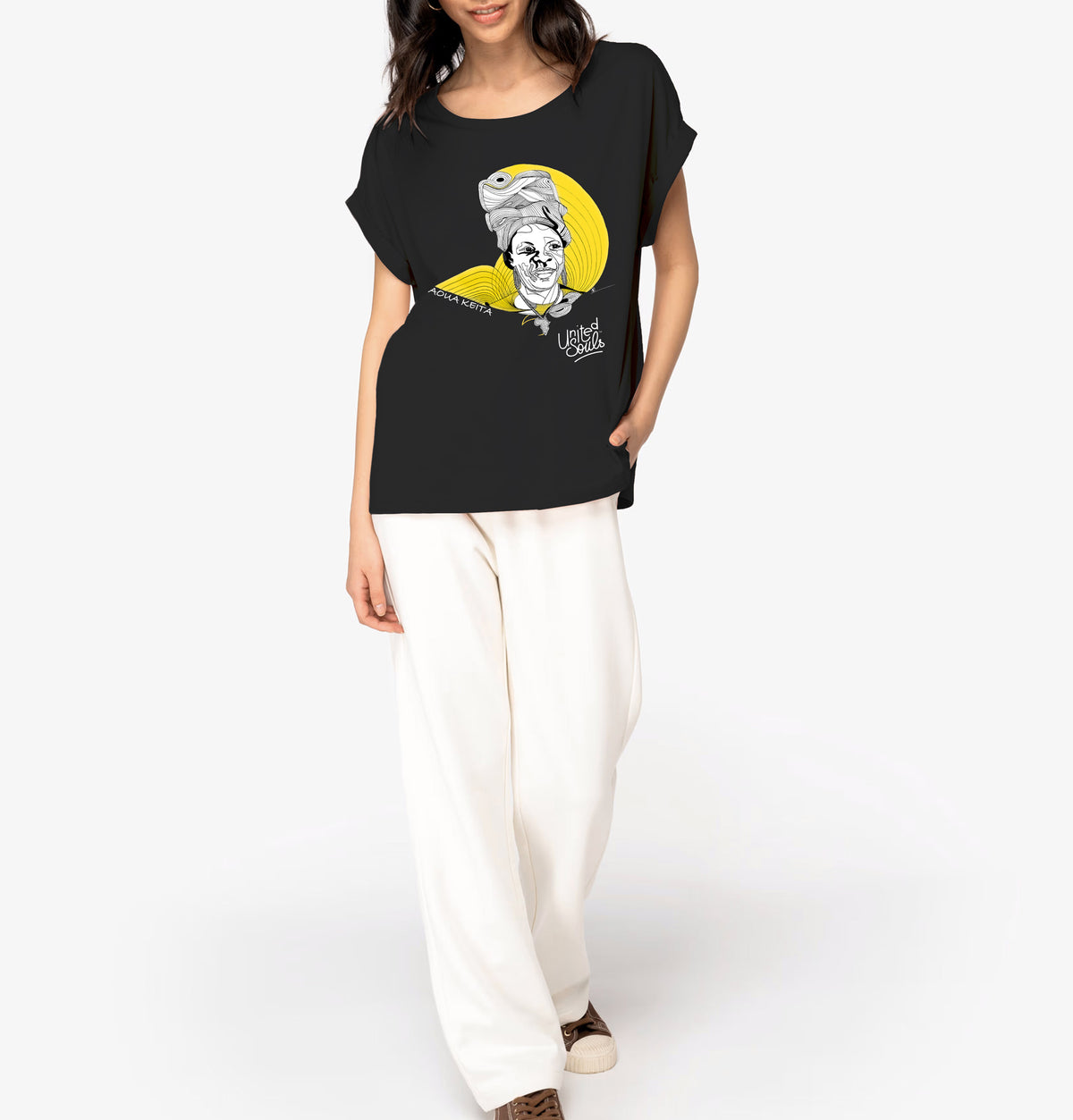 Aoua Keïta I Women's cuffed sleeve t-shirt