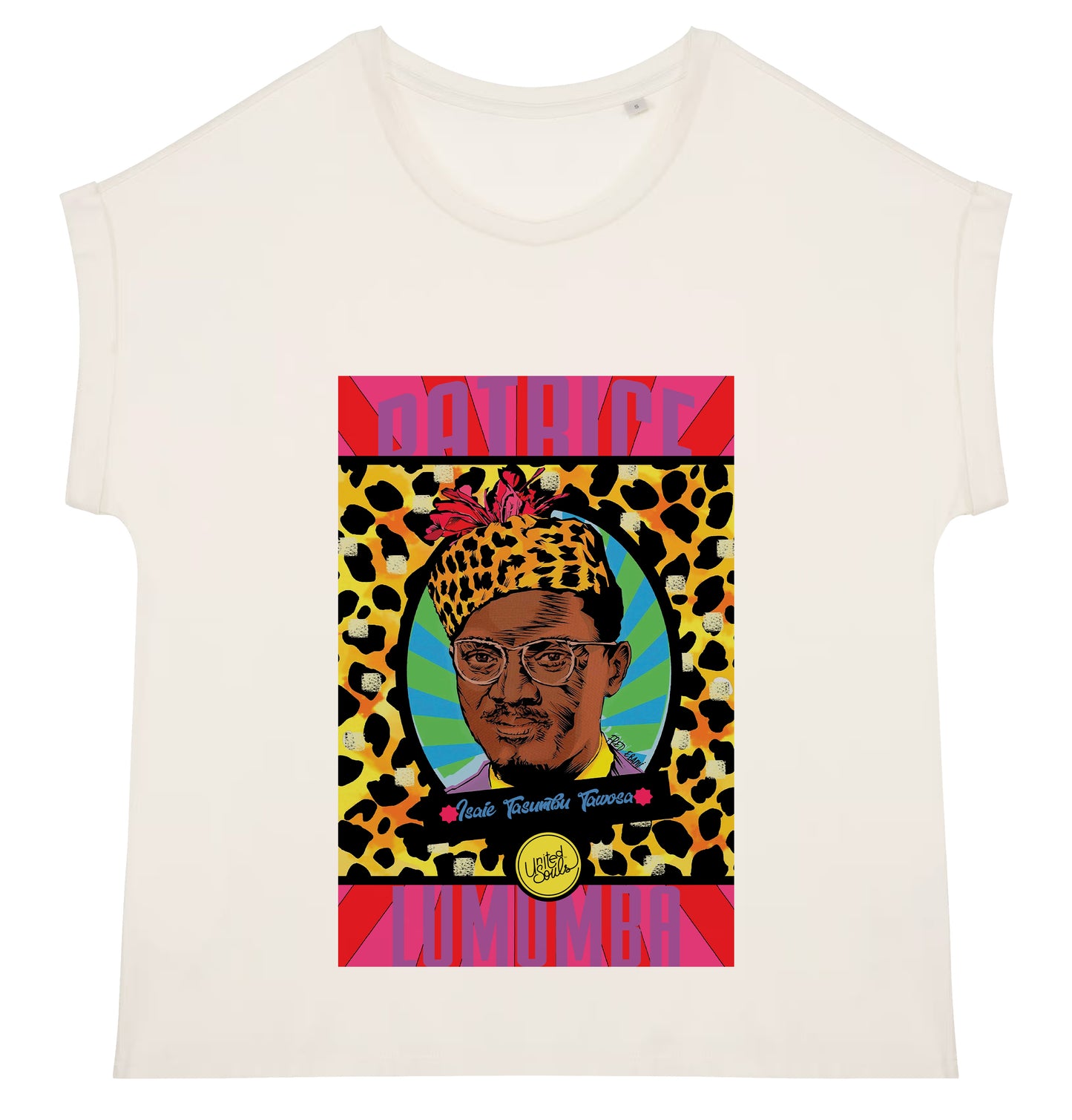 Lumumba Pop Art I Women's cuffed sleeve t-shirt