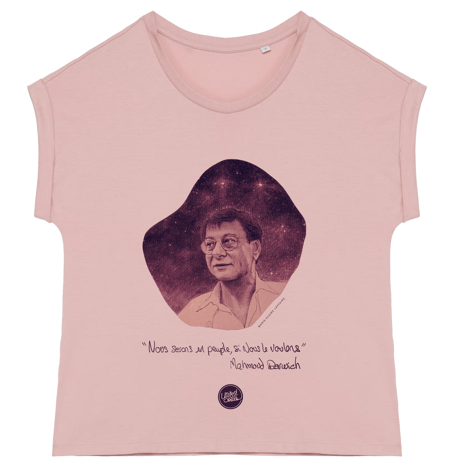 Mahmoud Darwich I Women's Turn-Up Sleeve T-Shirt
