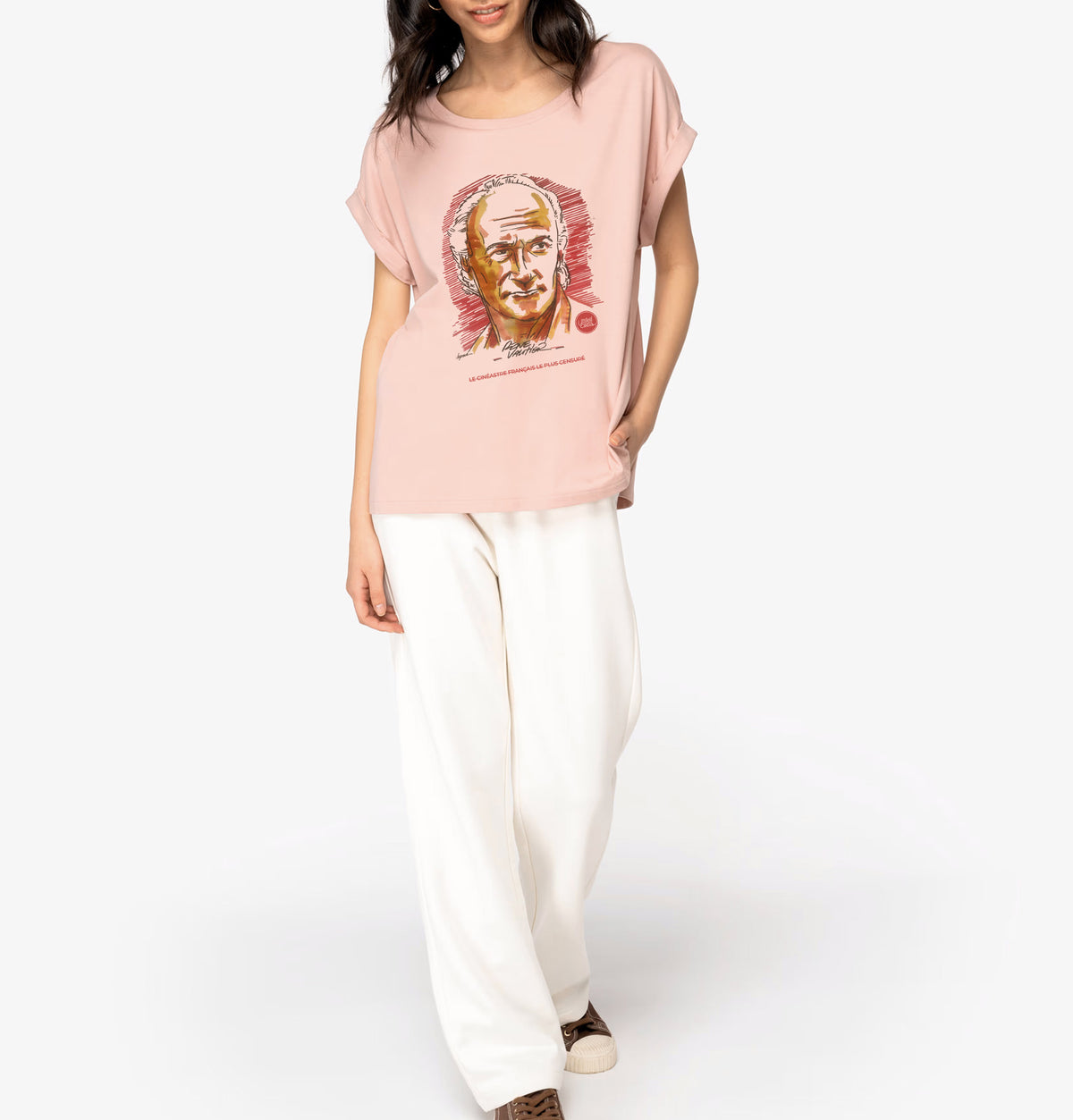René Vautier I Damen-T-Shirt mit Manschettenärmeln