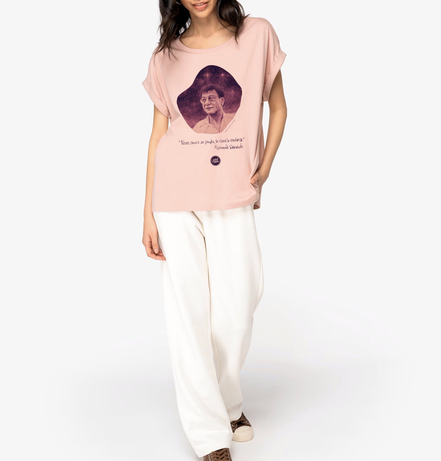 Mahmoud Darwich I Women's Turn-Up Sleeve T-Shirt