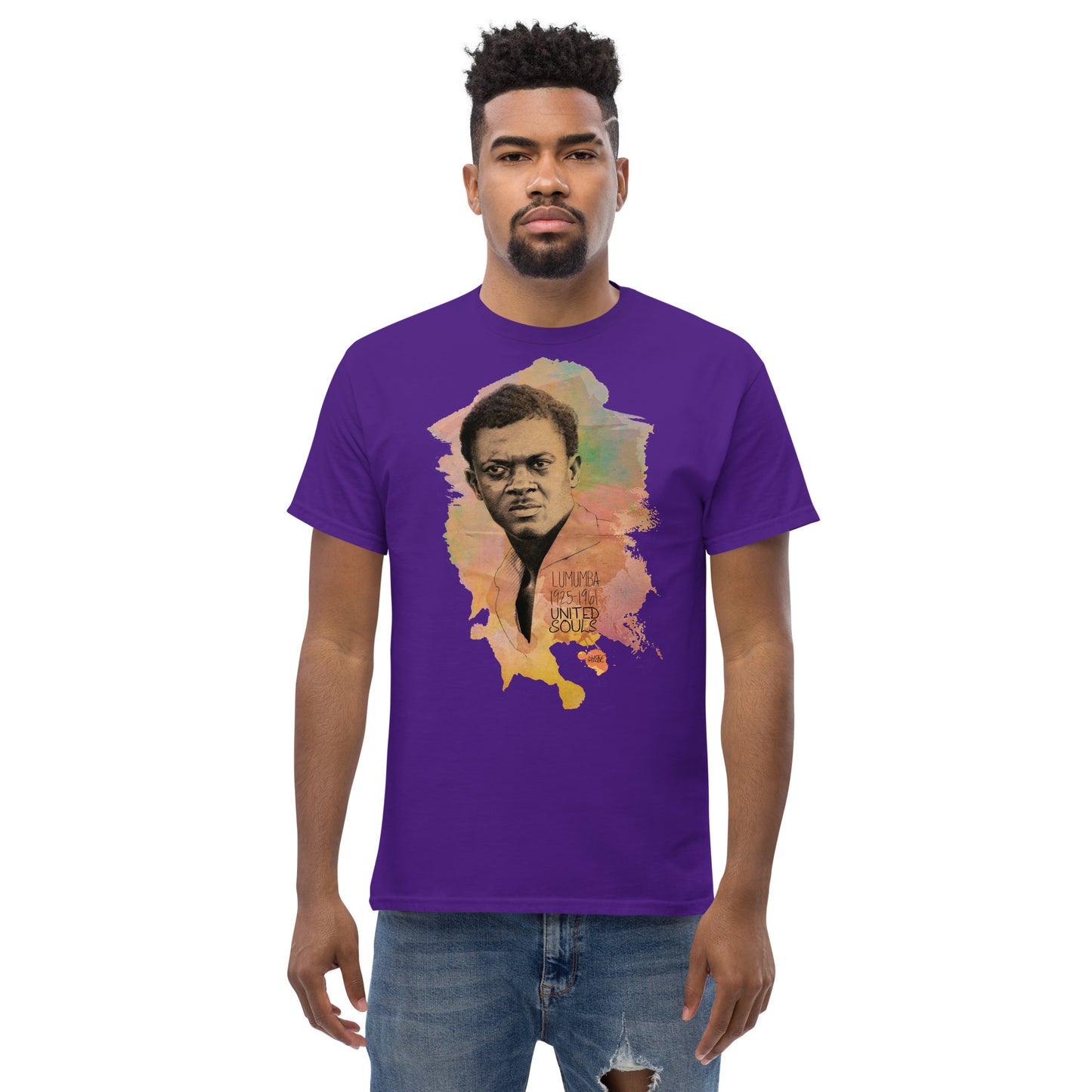 Patrice Lumumba color I The essential unisex 100% cotton t-shirt
