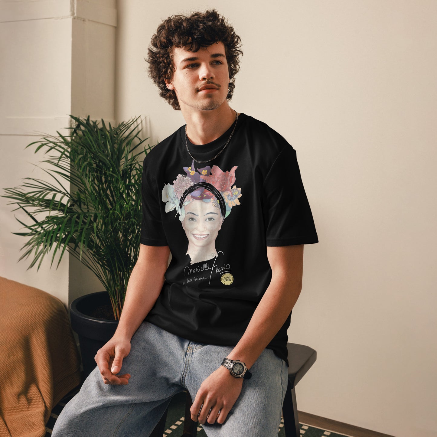Marielle Franco I Das Unisex-T-Shirt aus Bio-Baumwolle
