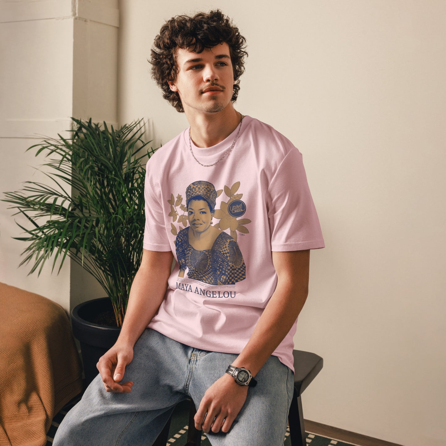 Maya Angelou Farbe I Das Unisex-T-Shirt aus Bio-Baumwolle