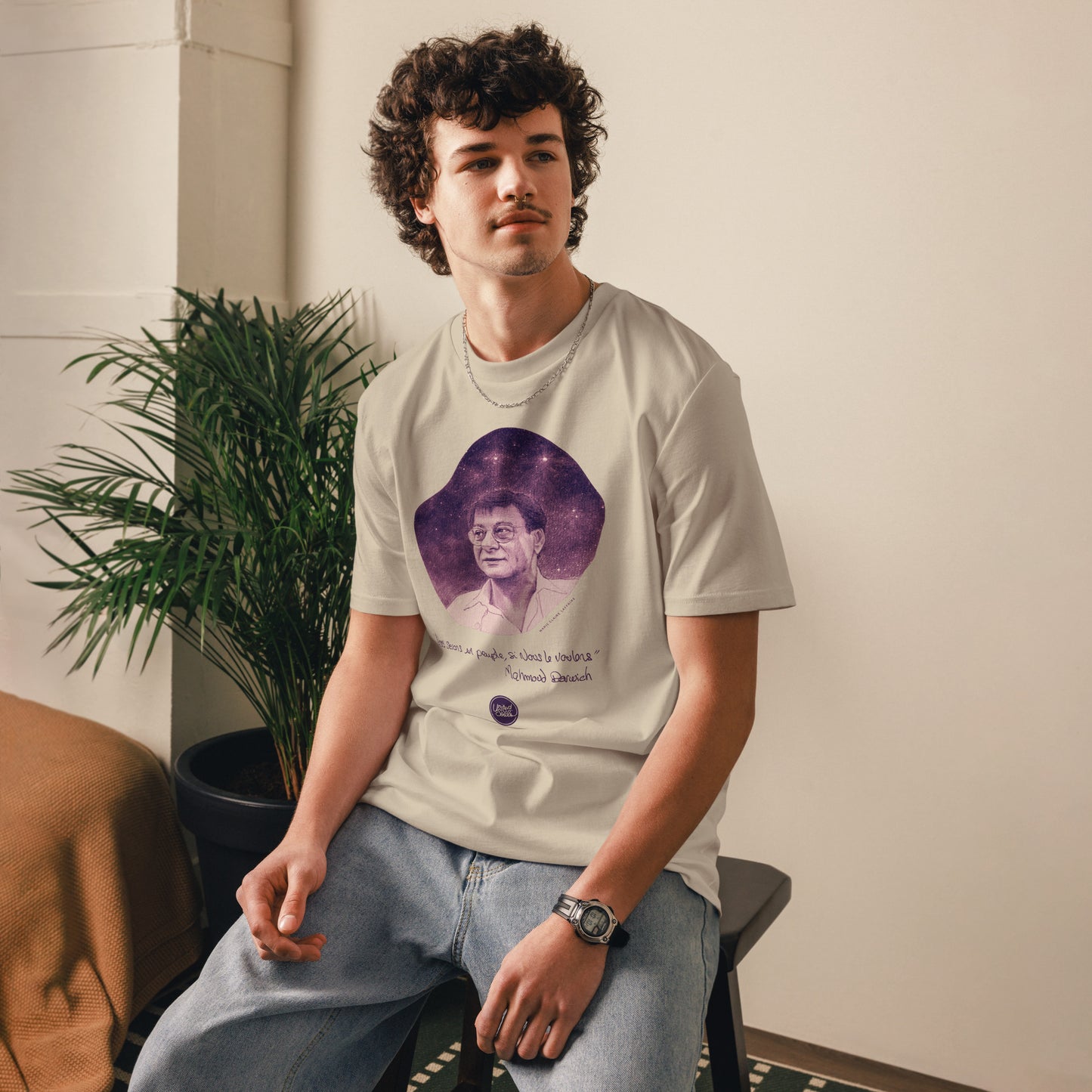 Mahmoud Darwich I Das Unisex-T-Shirt aus Bio-Baumwolle