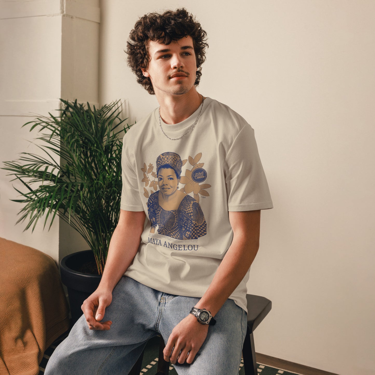 Maya Angelou Farbe I Das Unisex-T-Shirt aus Bio-Baumwolle