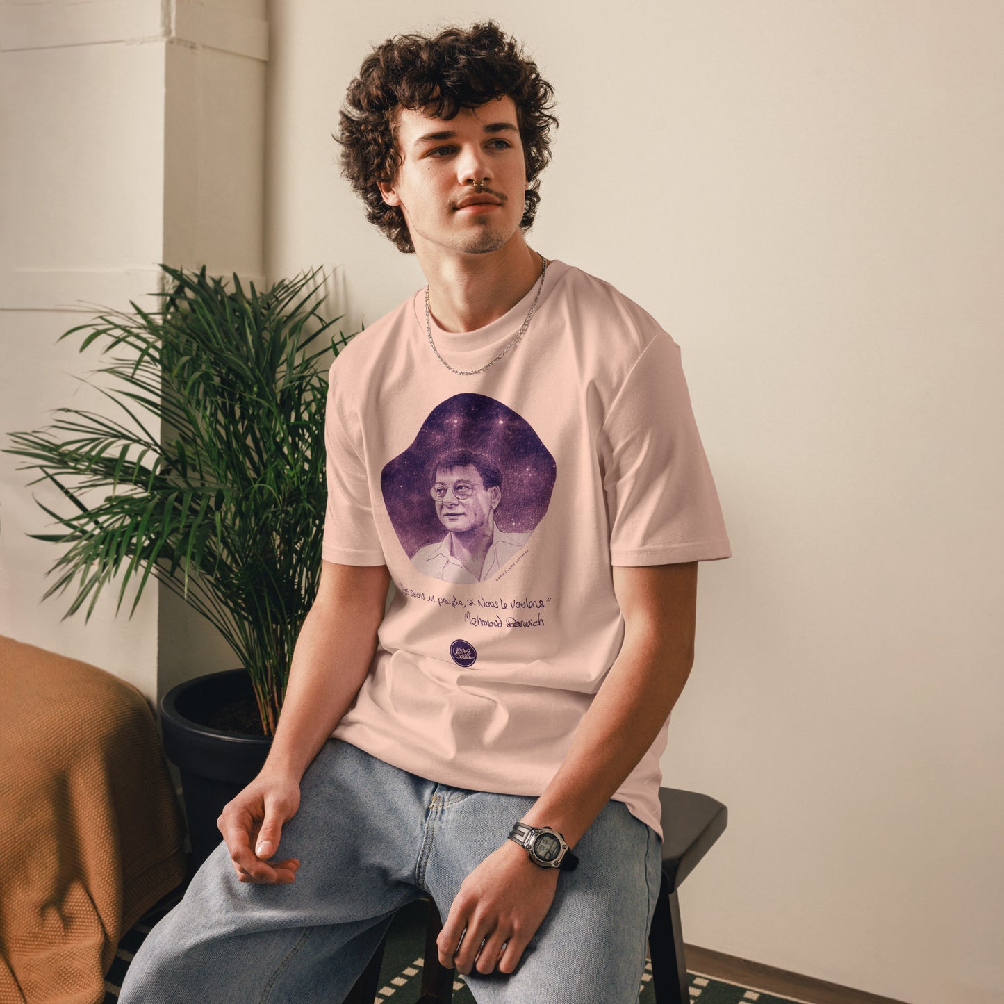 Mahmoud Darwich I Das Unisex-T-Shirt aus Bio-Baumwolle