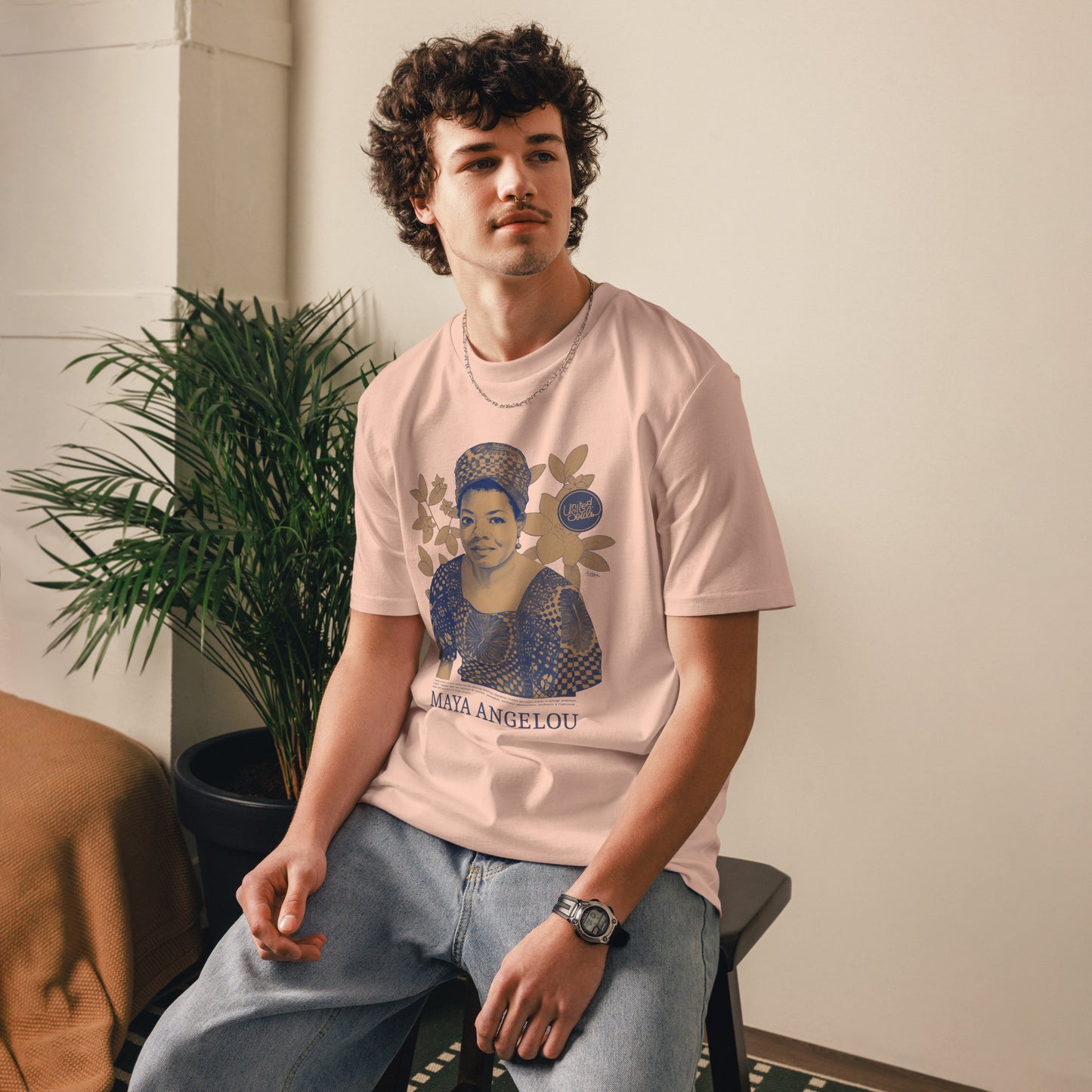 Maya Angelou Farbe I Das Unisex-T-Shirt aus Bio-Baumwolle