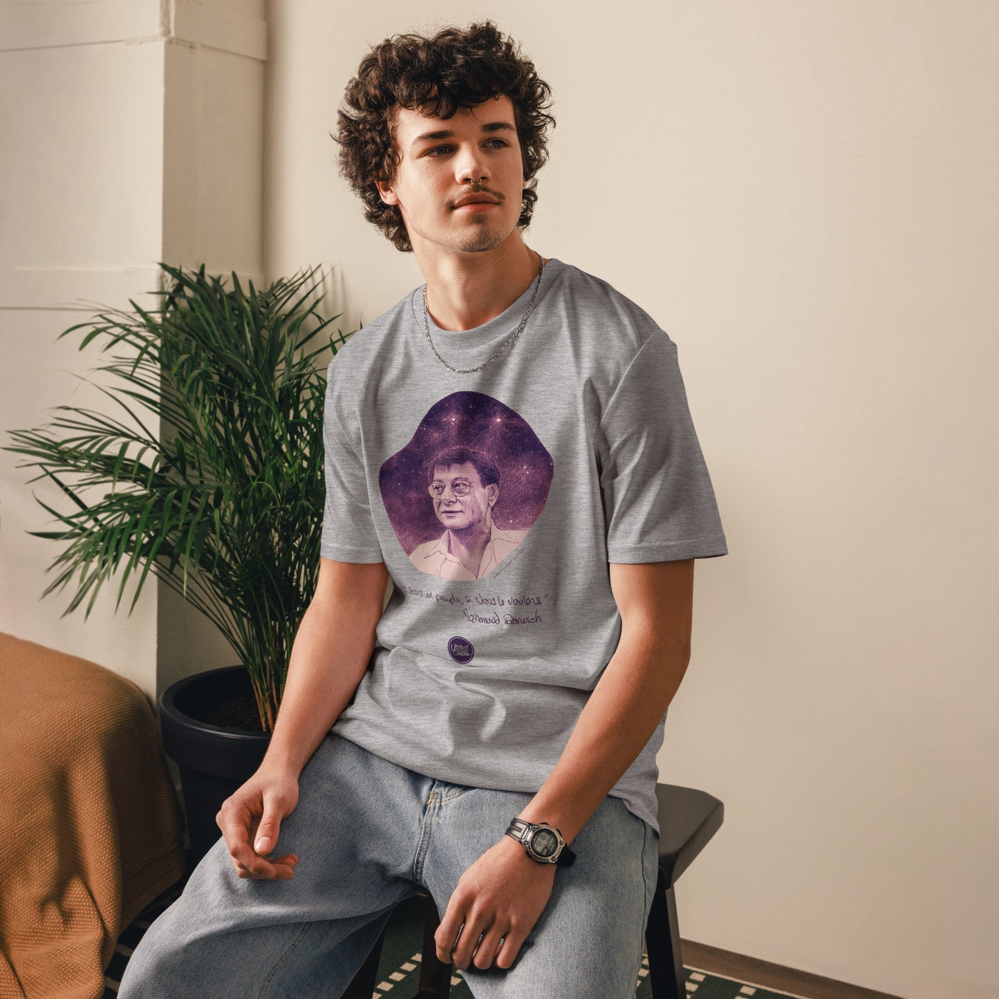 Mahmoud Darwich I Das Unisex-T-Shirt aus Bio-Baumwolle