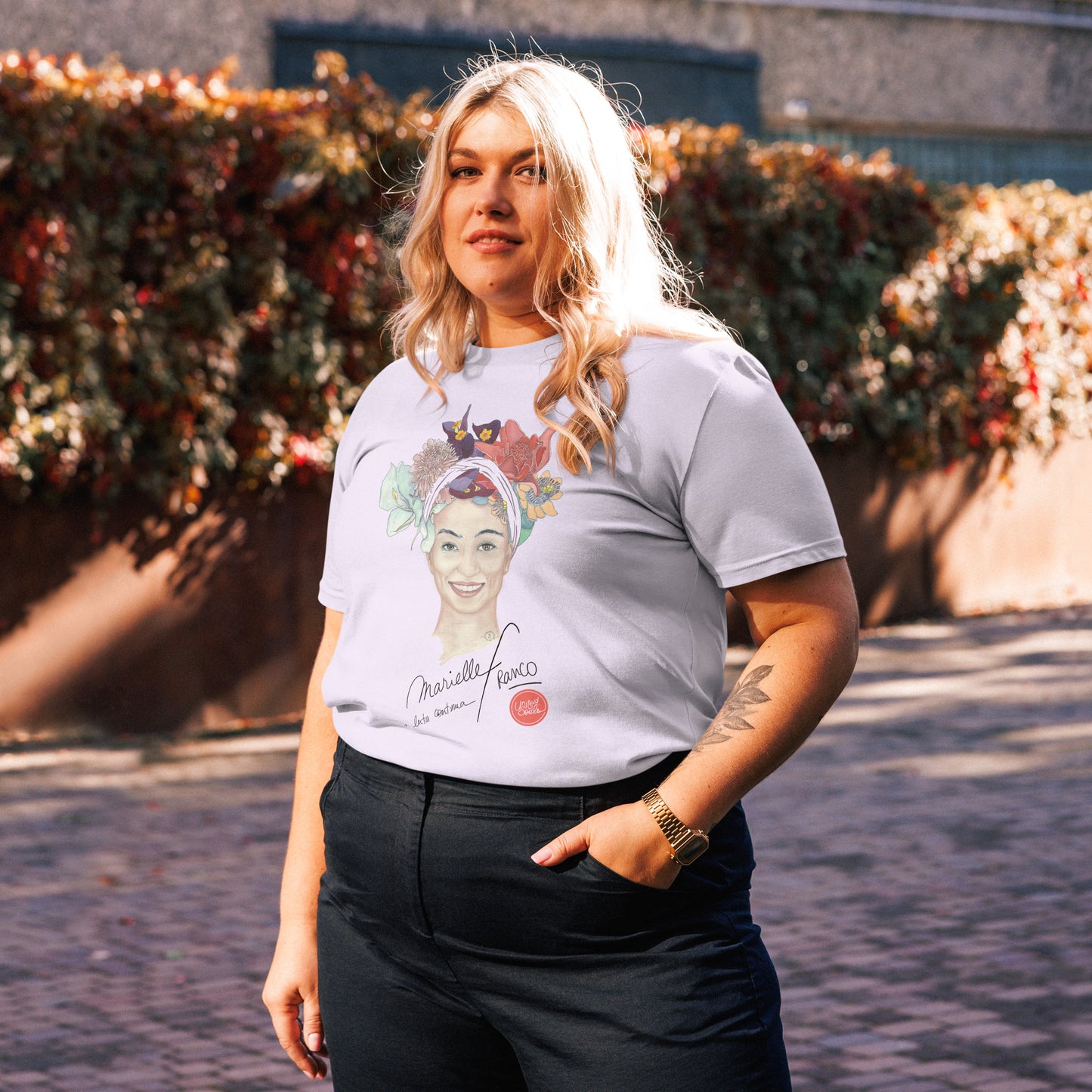 Marielle Franco I Das Unisex-T-Shirt aus Bio-Baumwolle