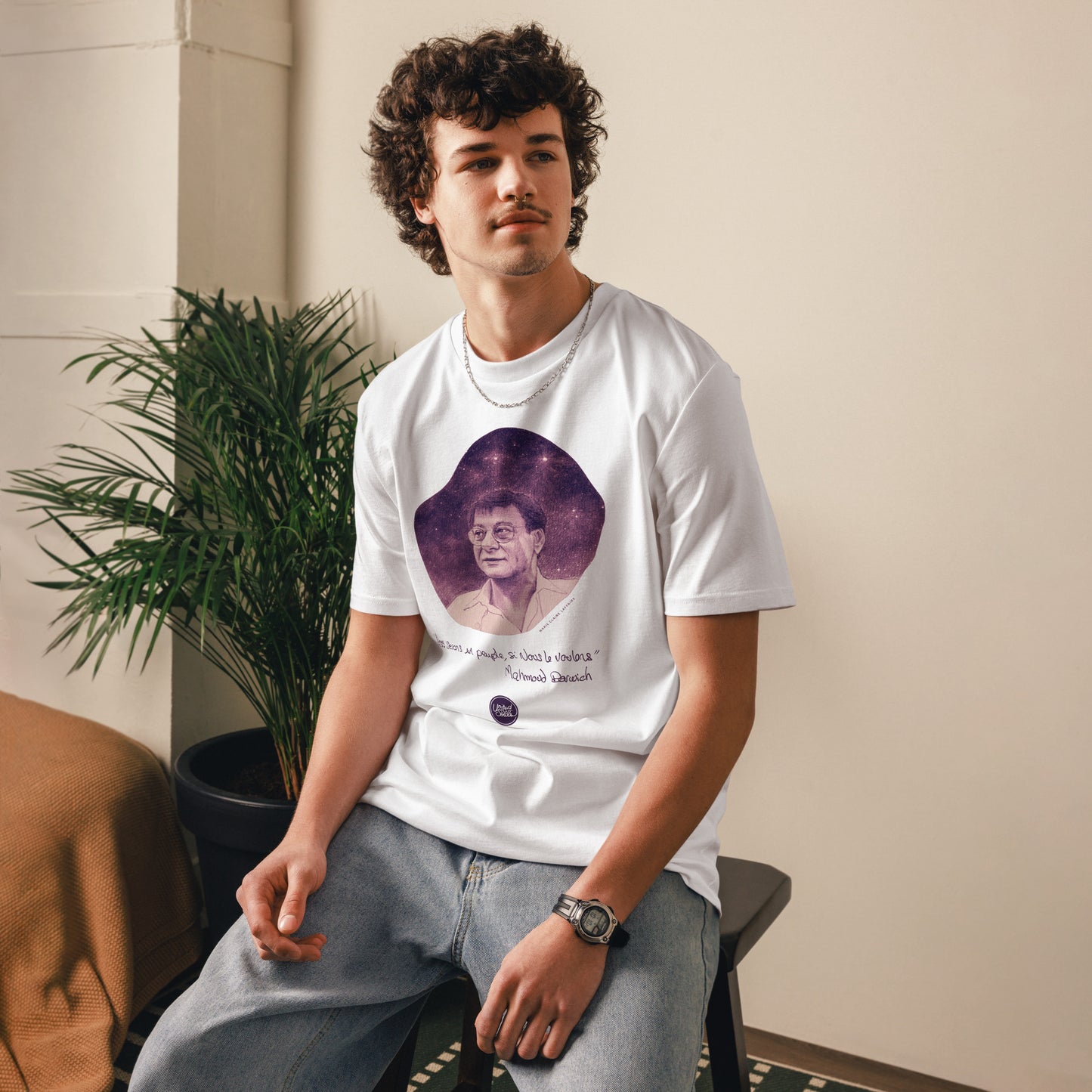 Mahmoud Darwich I Das Unisex-T-Shirt aus Bio-Baumwolle